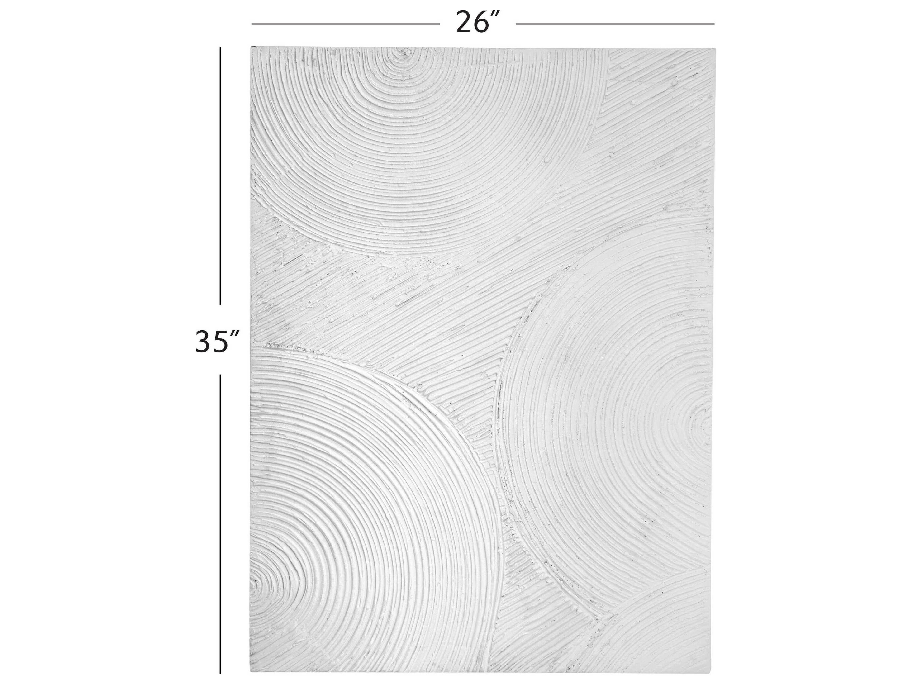 Bassett Mirror 1.13" White Elton Wall Art