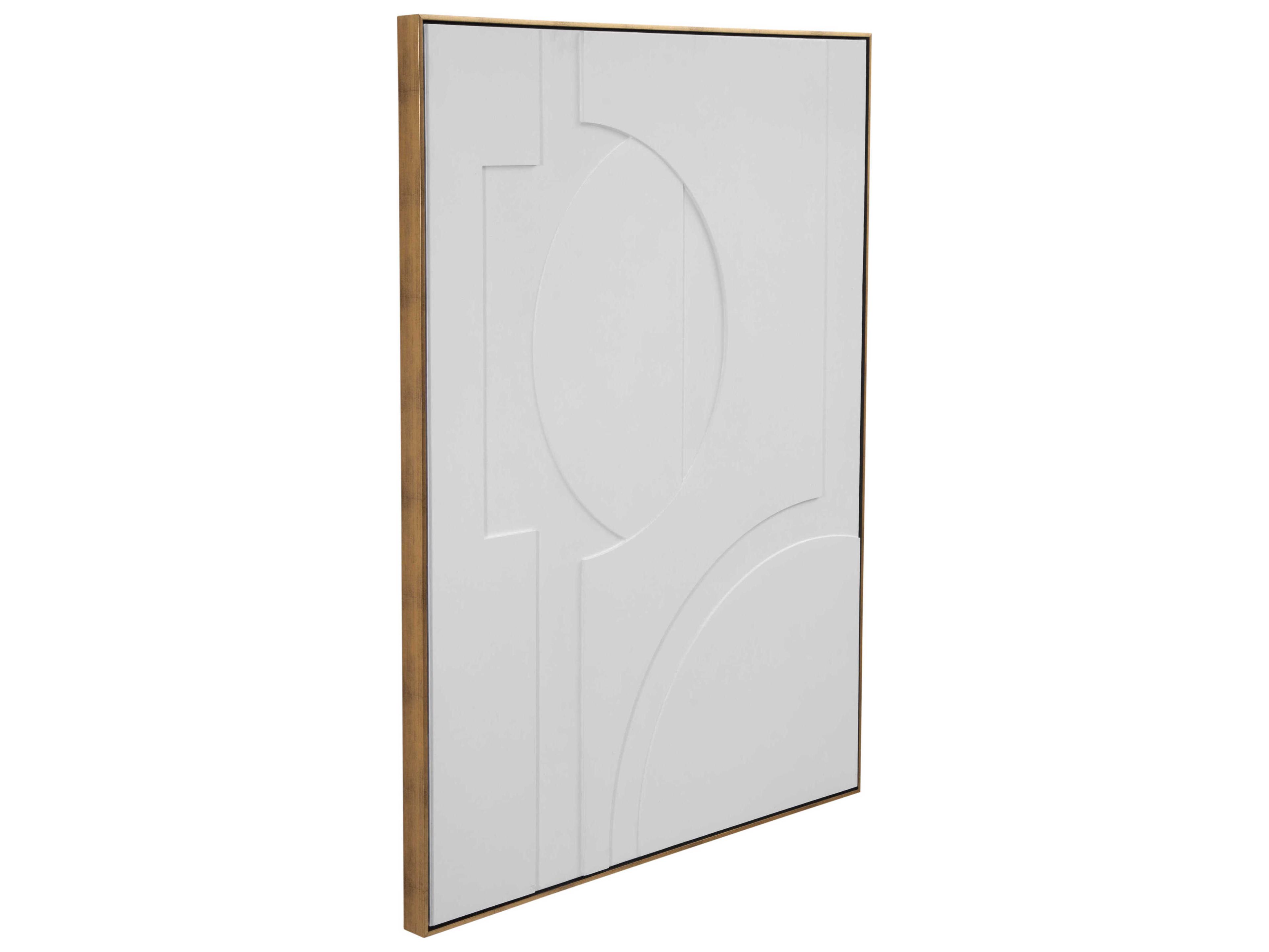 Bassett Mirror 35" White The Lonious Wall Art