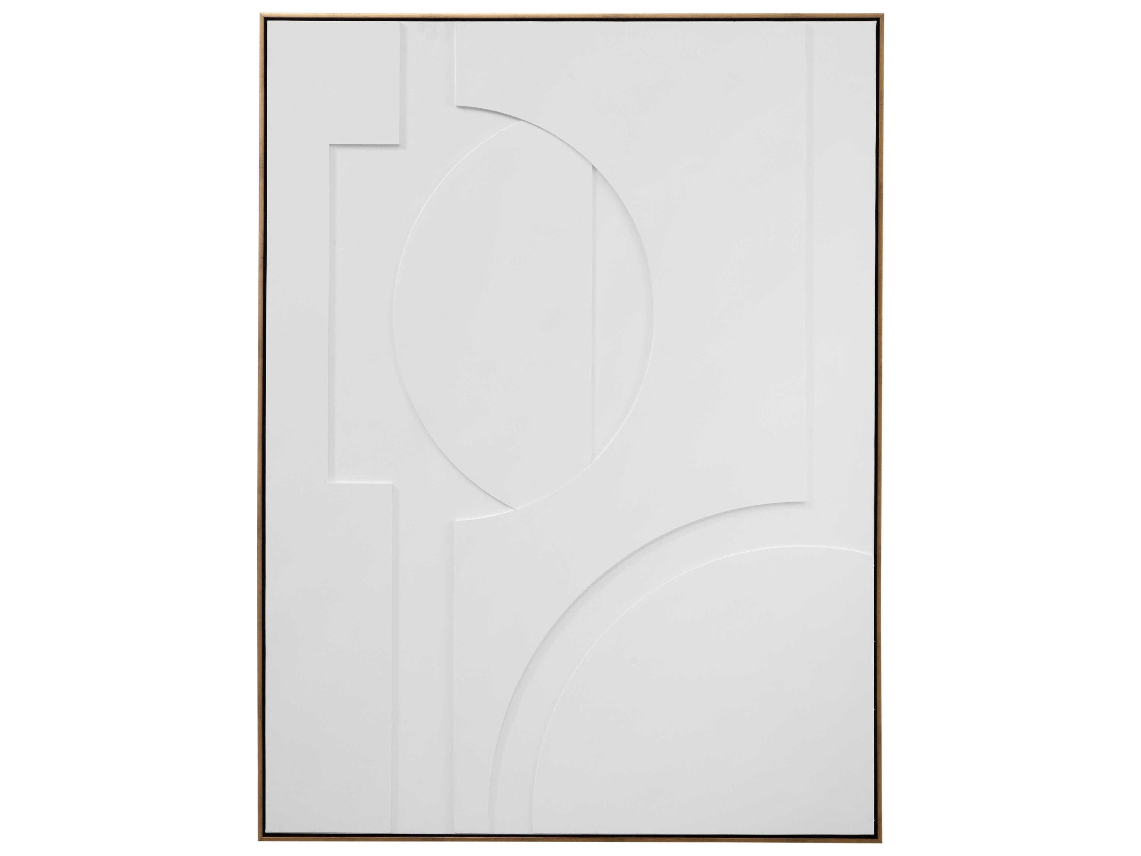 Bassett Mirror 35" White The Lonious Wall Art