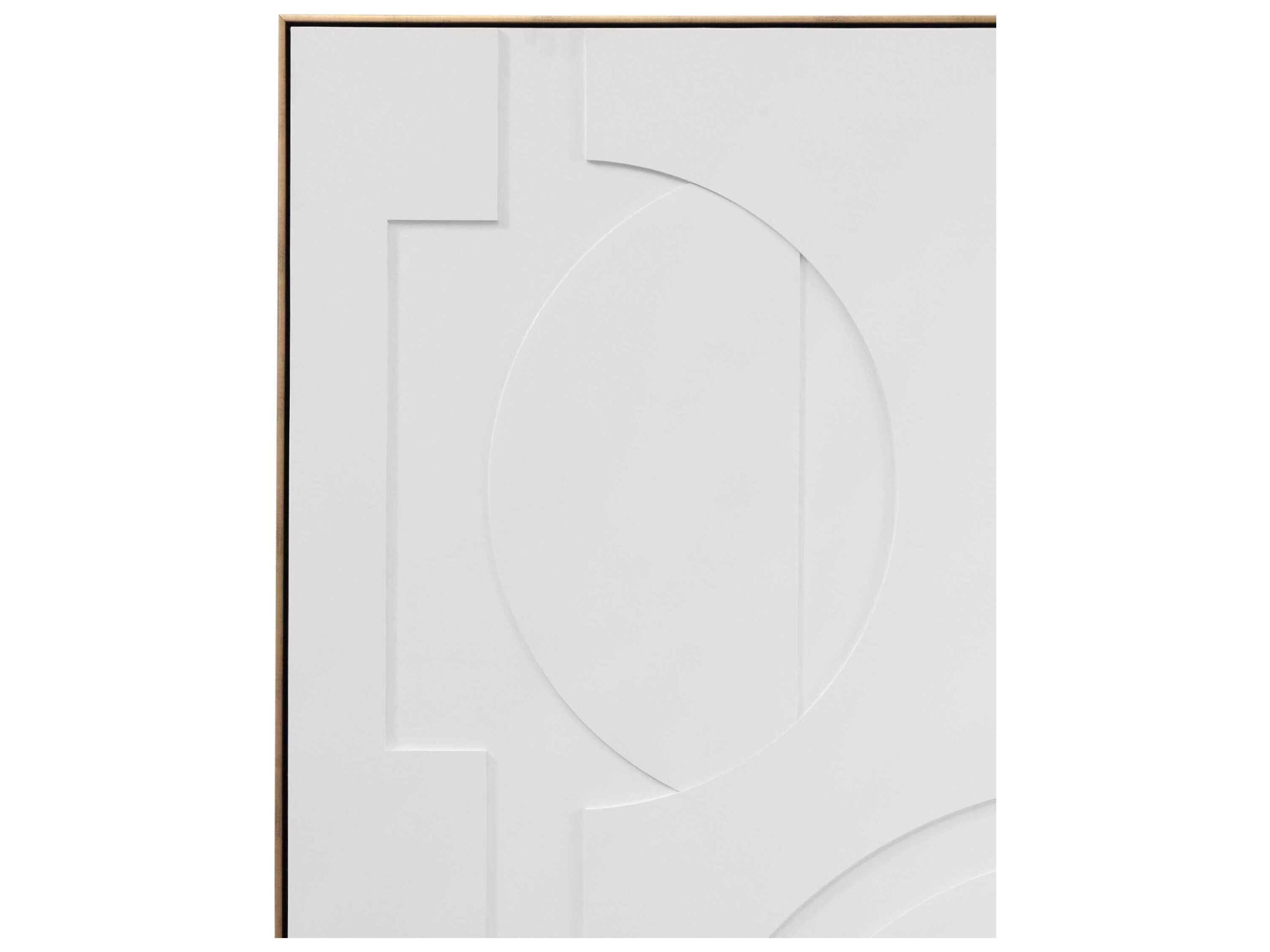 Bassett Mirror 35" White The Lonious Wall Art
