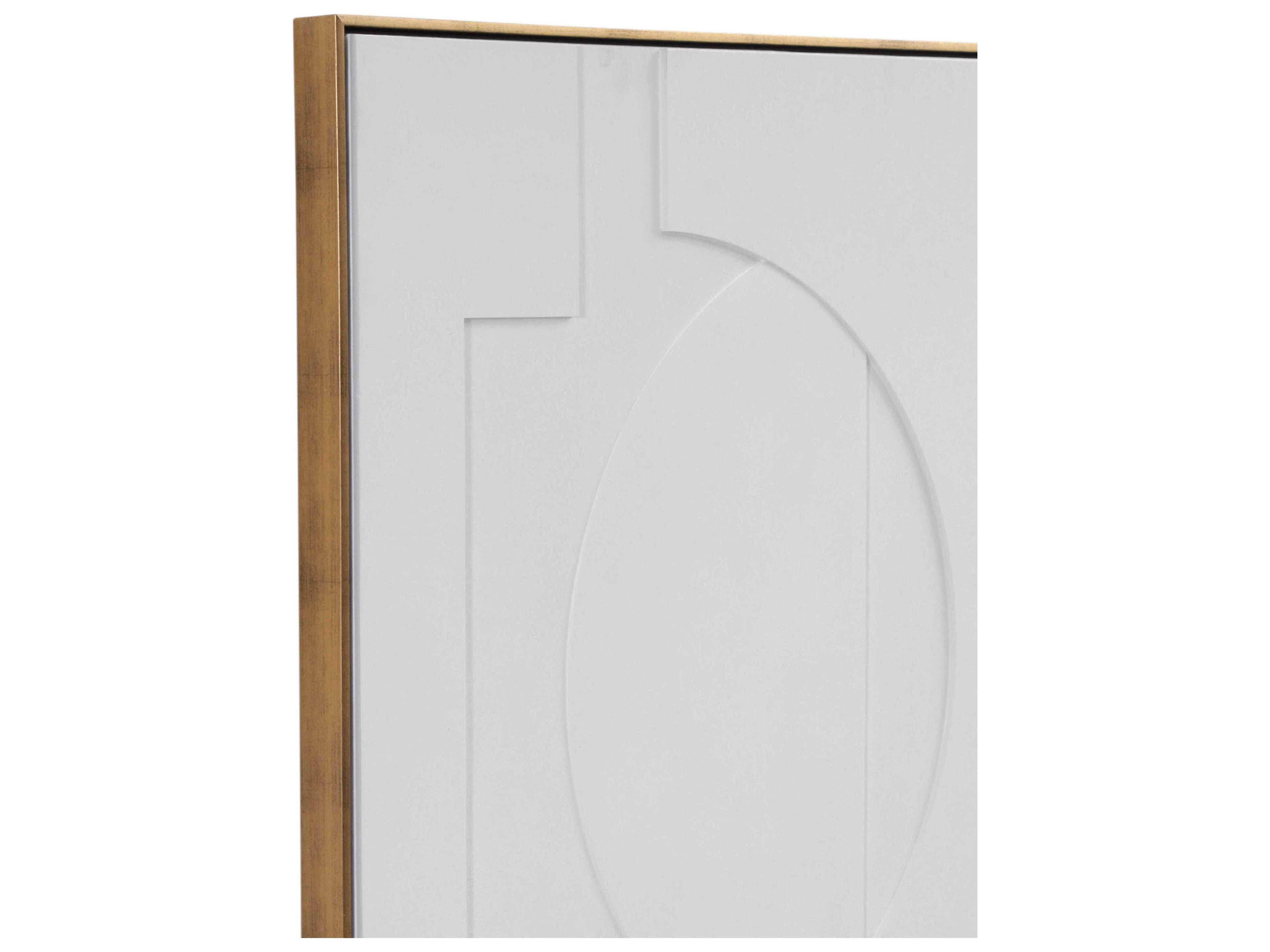 Bassett Mirror 35" White The Lonious Wall Art
