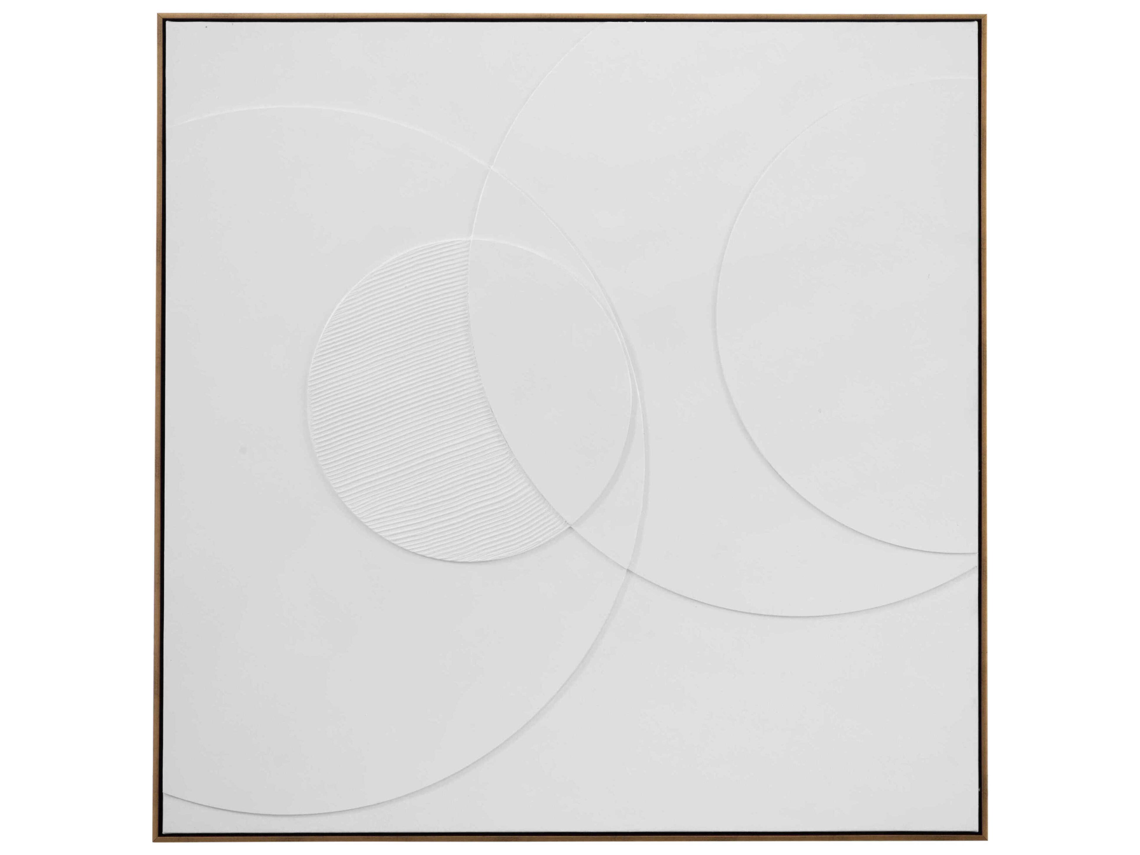 Bassett Mirror 39" White Verdi Wall Art