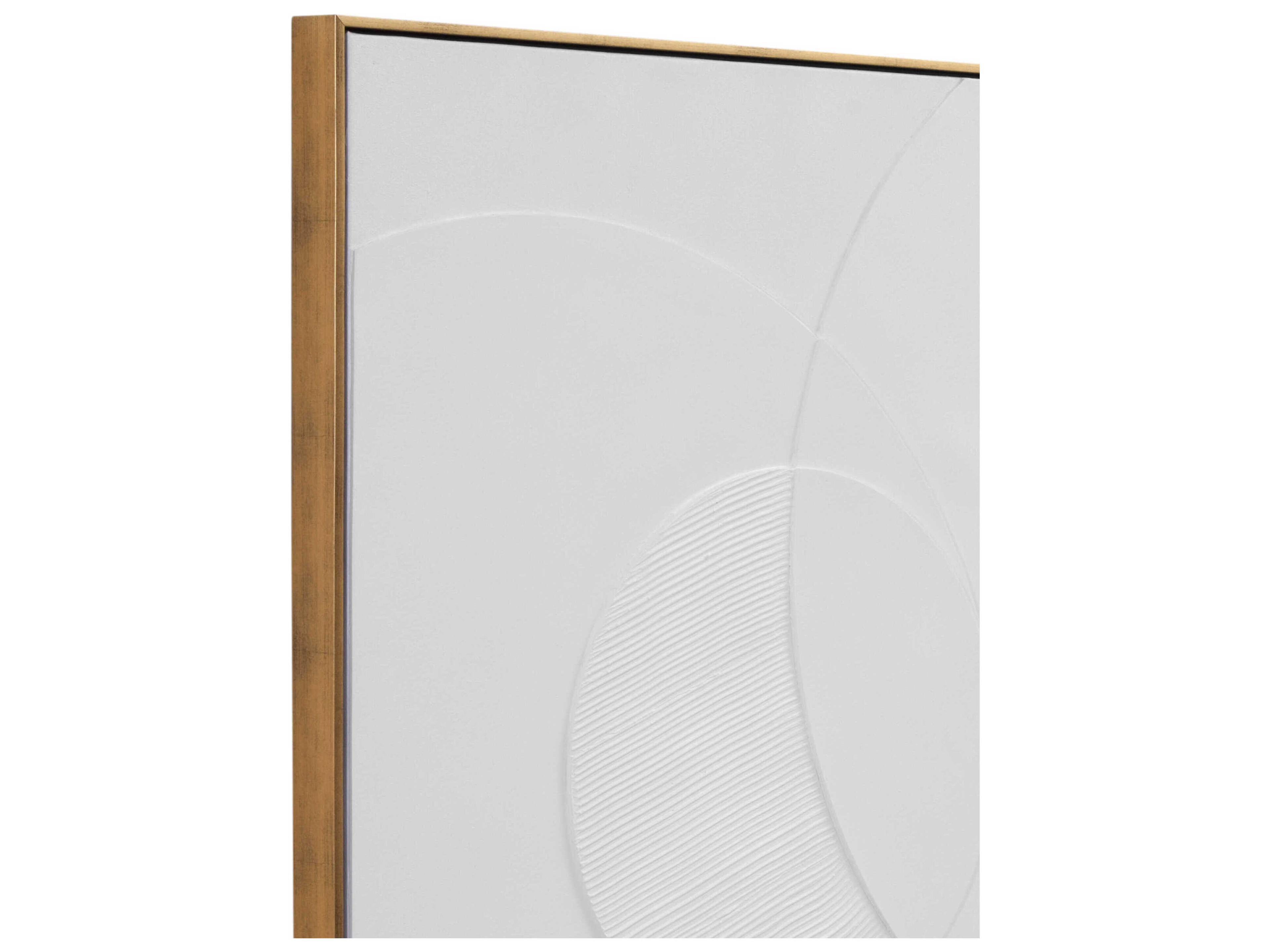 Bassett Mirror 39" White Verdi Wall Art