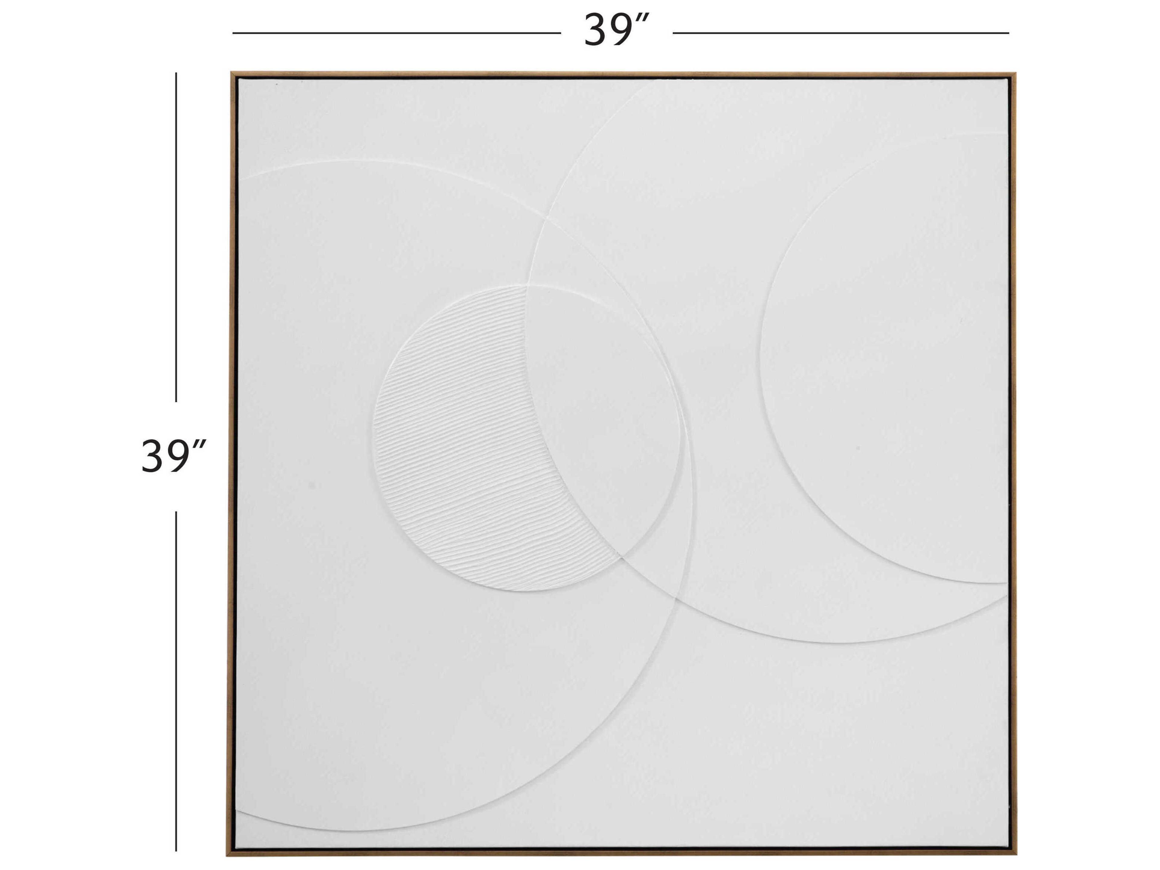 Bassett Mirror 39" White Verdi Wall Art