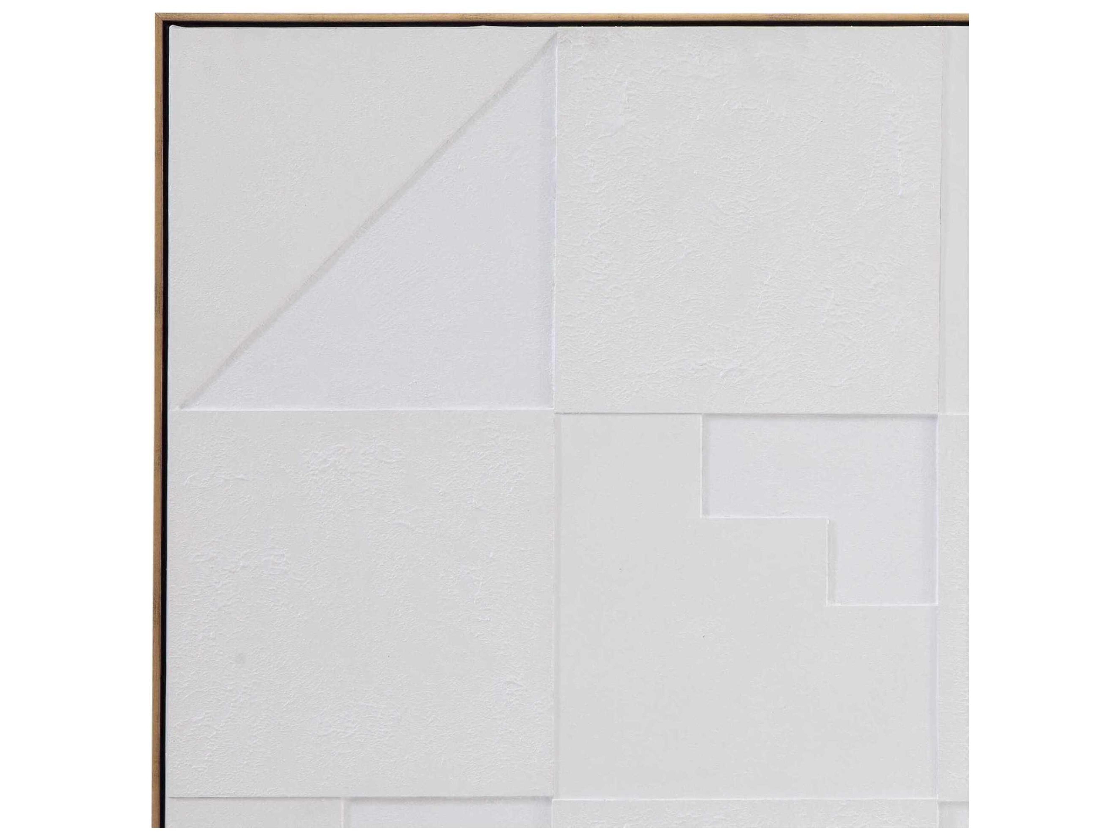 Bassett Mirror 39" White Adema Wall Art