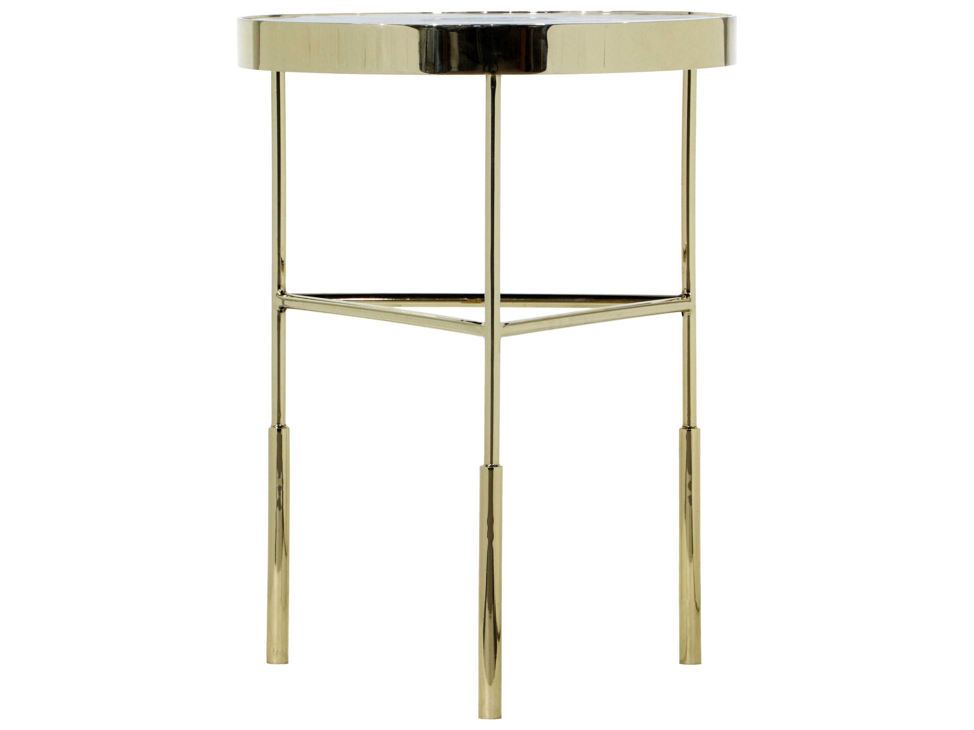 Bassett Mirror Gold Delilah Accent Table