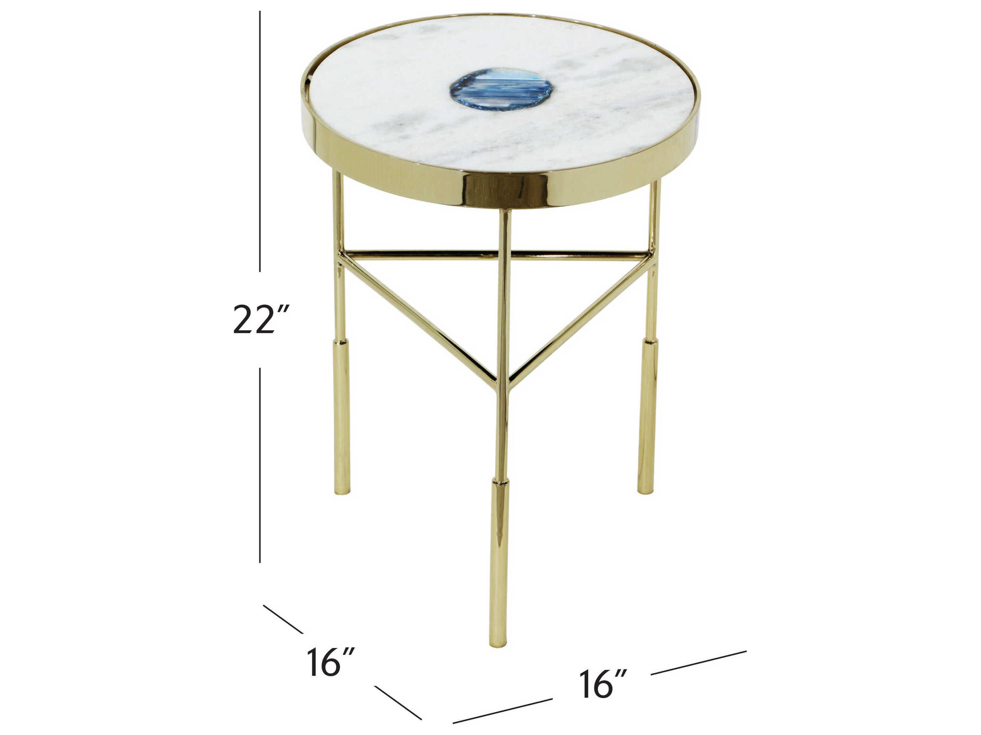 Bassett Mirror Gold Delilah Accent Table