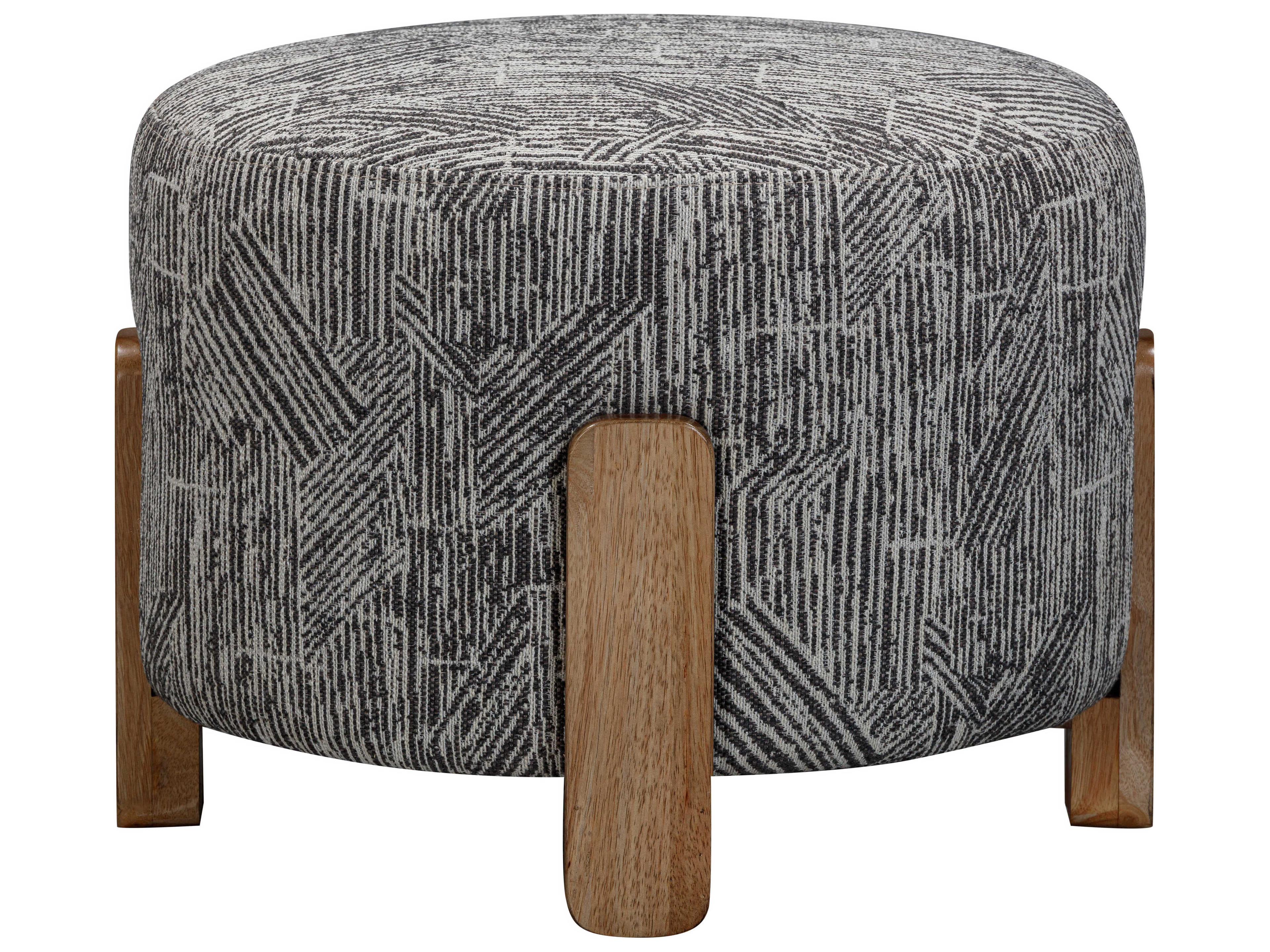 Bassett Mirror Black Jasper Accent Ottoman