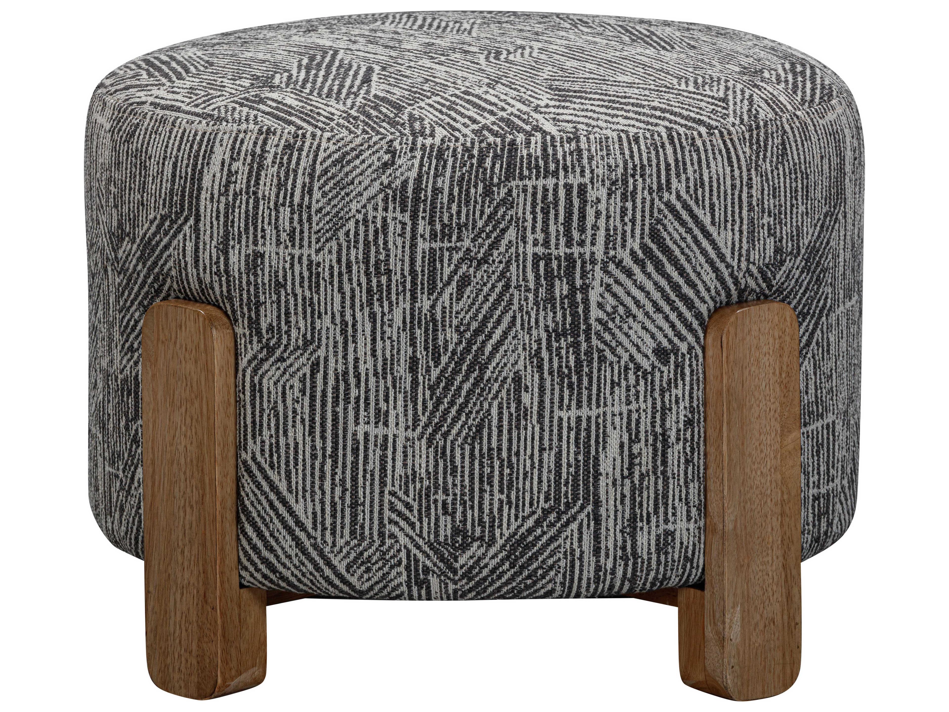 Bassett Mirror Black Jasper Accent Ottoman