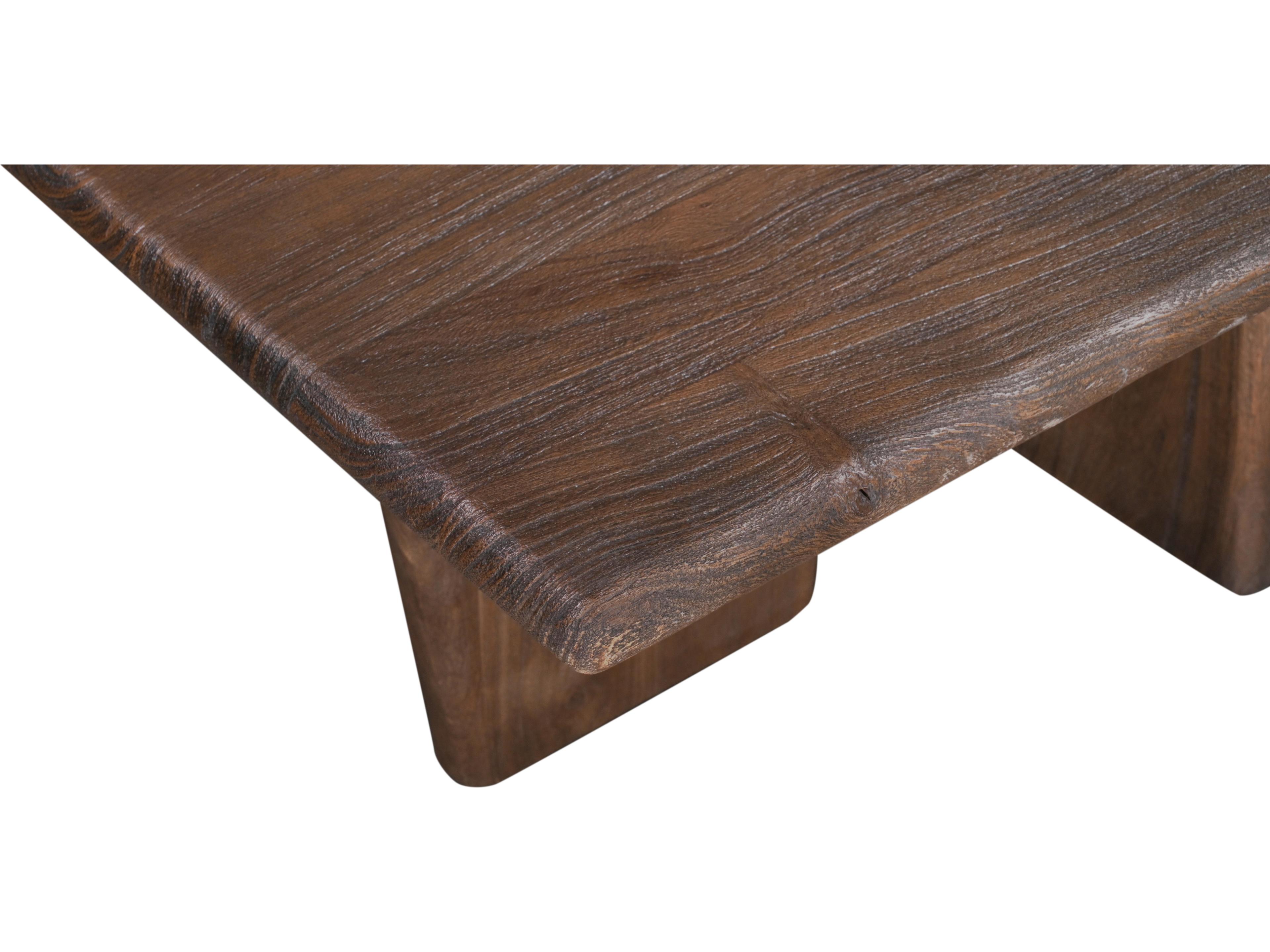 Bassett Mirror Lasso Rectangular Antique Natural Mango Wood With Sandblasting Cocktail Table