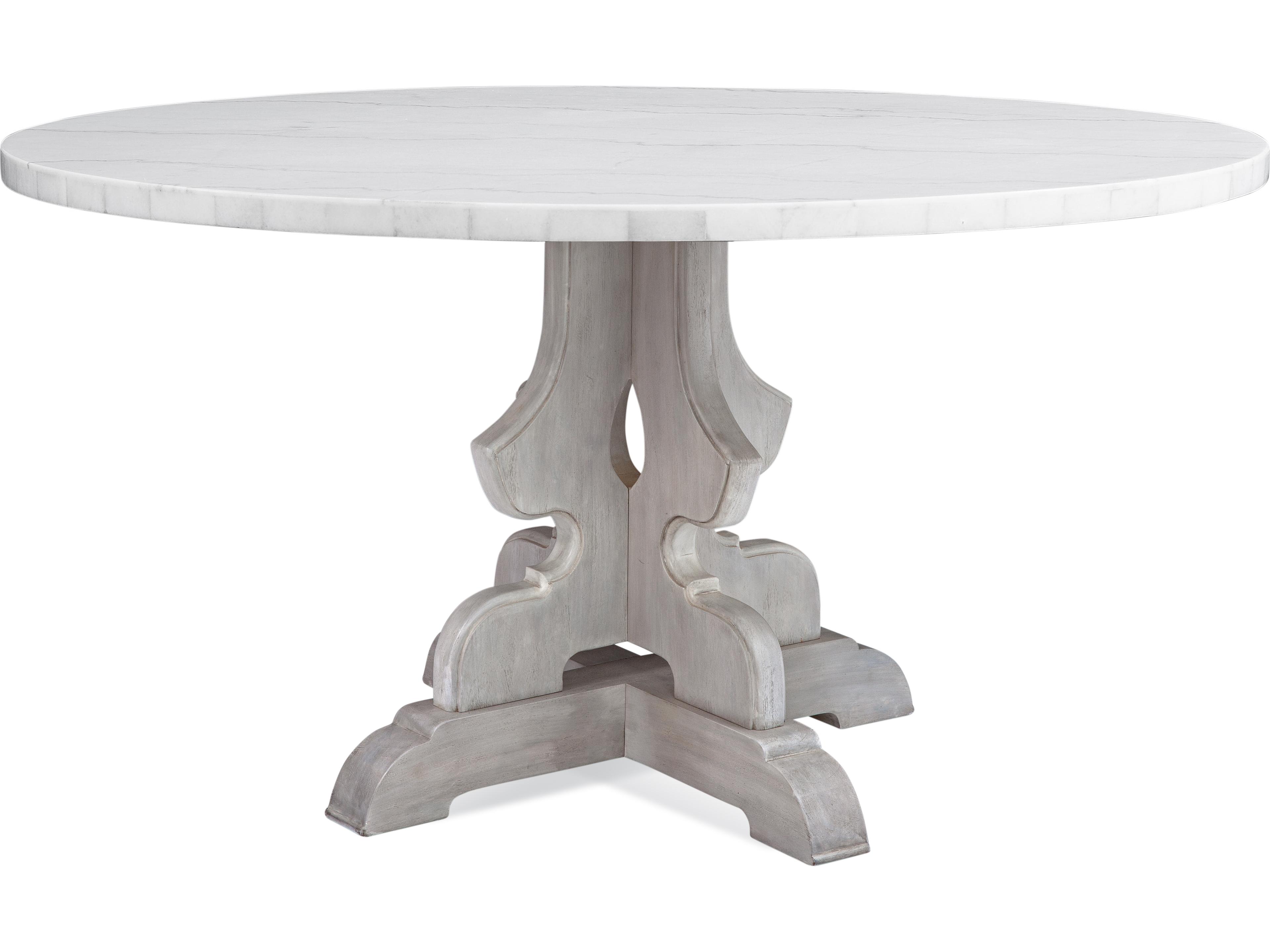 Delaney Round Marble Gray Dining Table