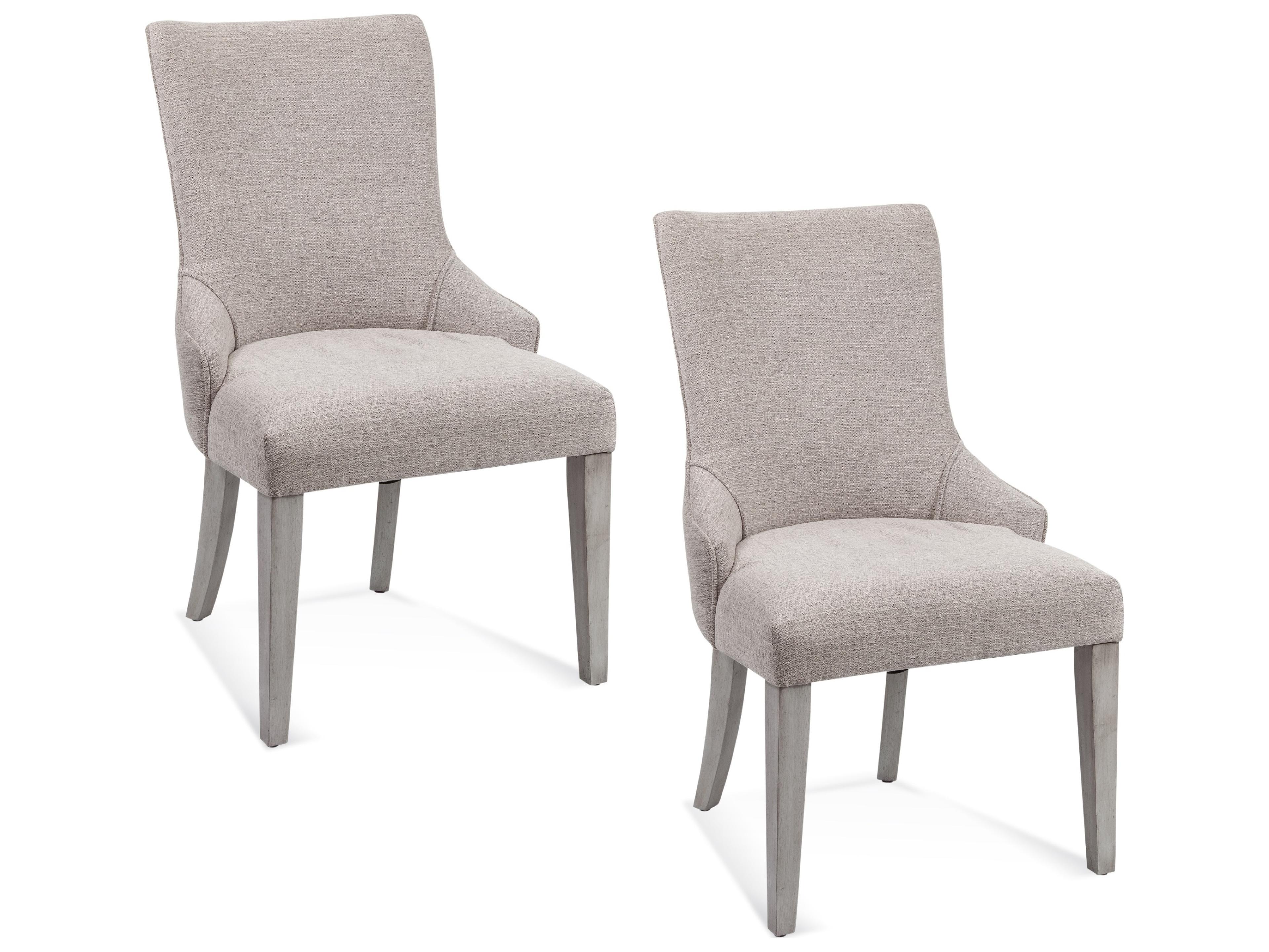 Bassett Mirror Delaney Gray Upholstered Arm Dining Chair