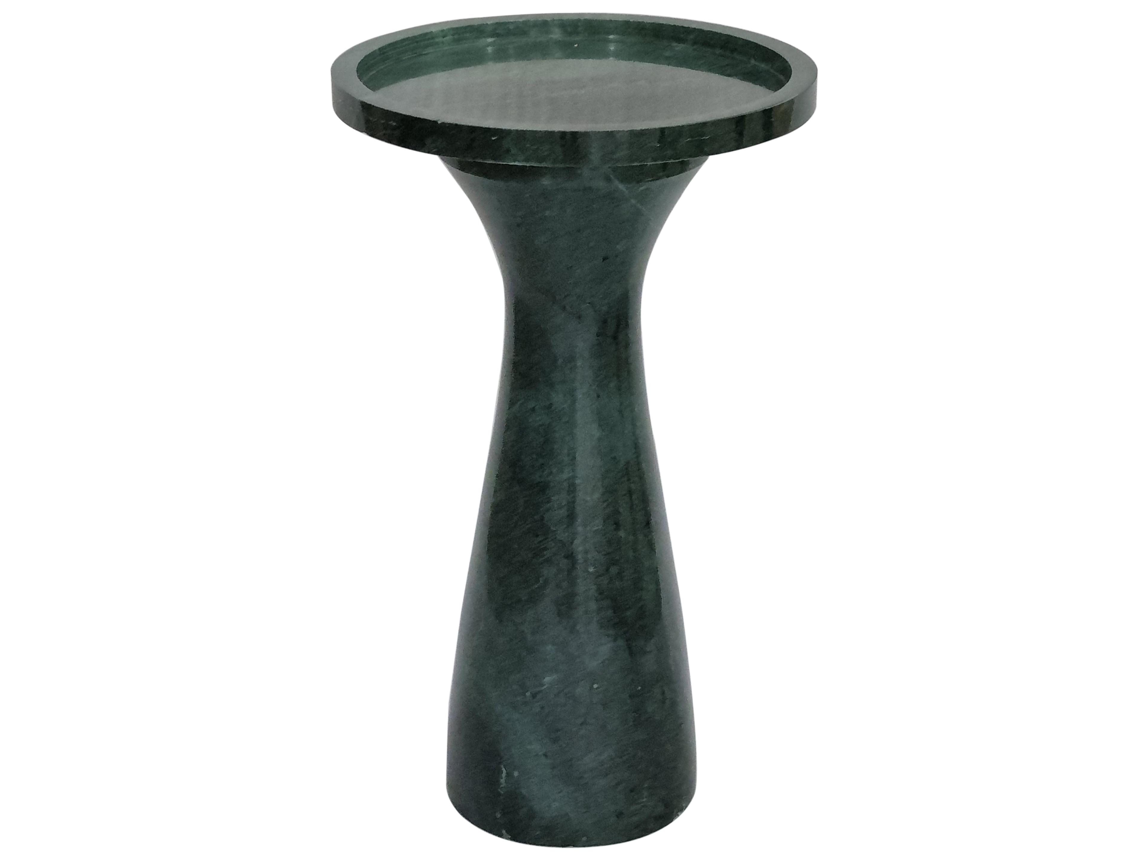 Baird Round Marble Emerald End Table