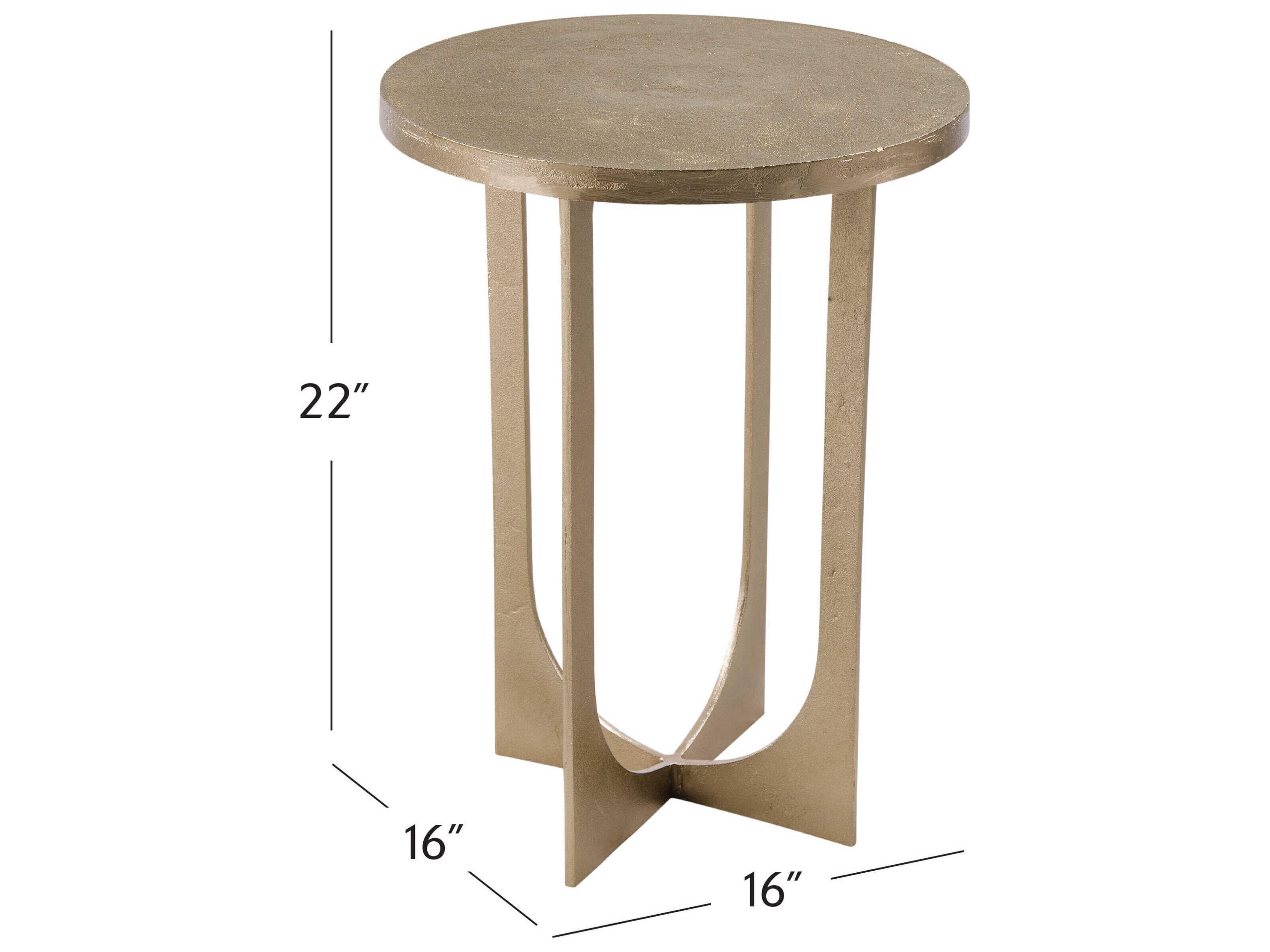 Bassett Mirror Gold Ava Accent Table