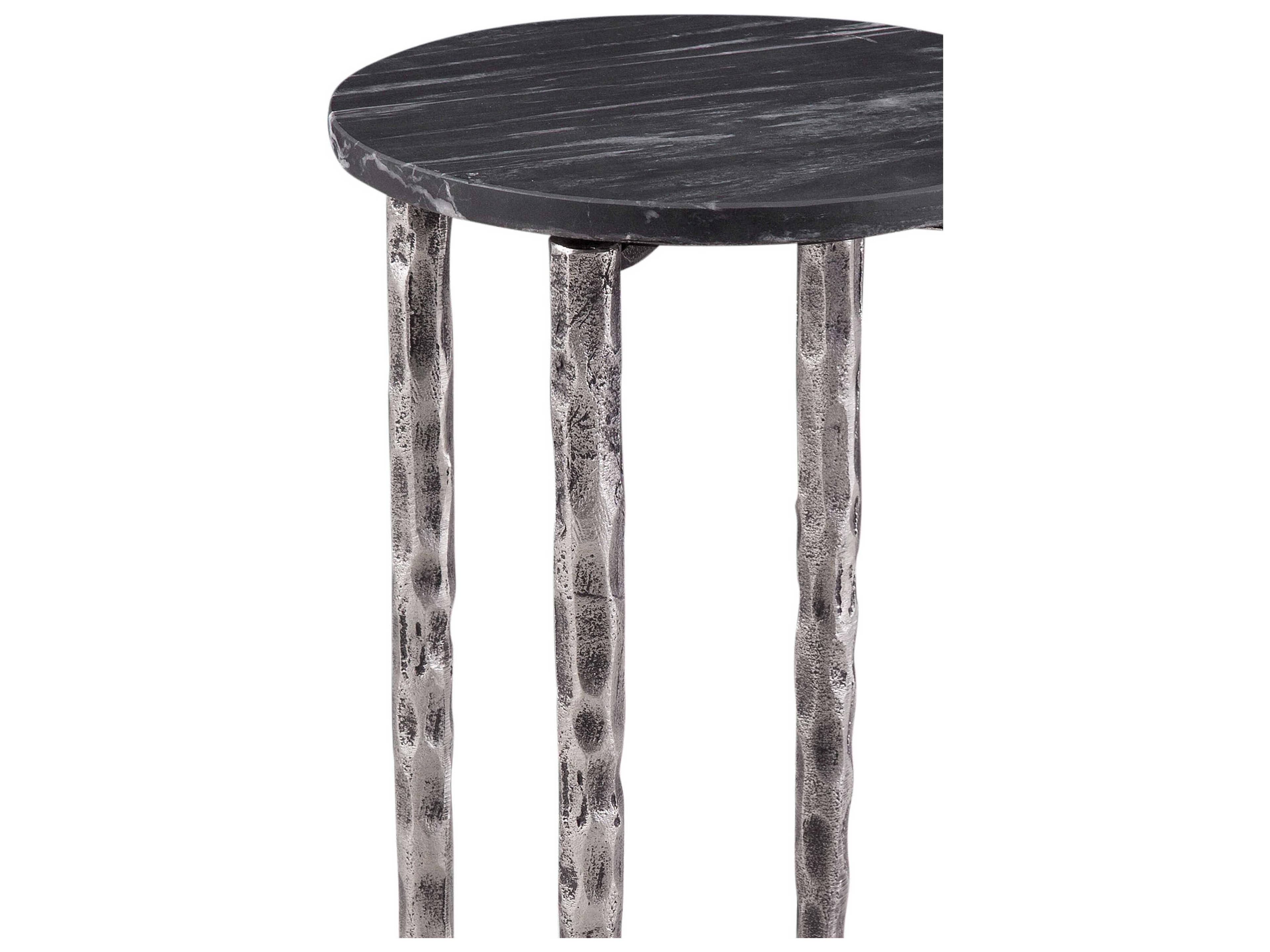 Bassett Mirror Silver Mendez Accent Table