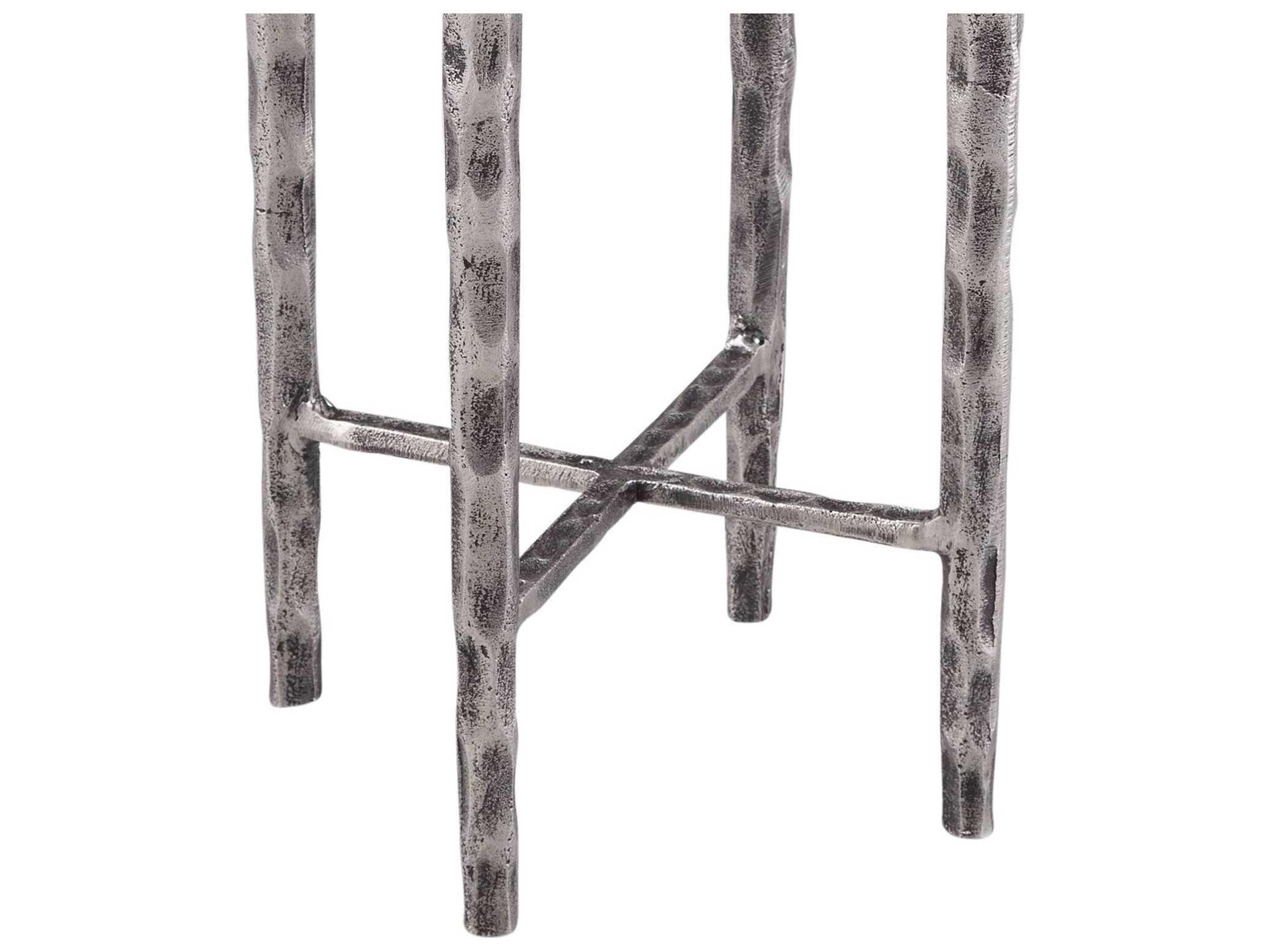 Bassett Mirror Silver Mendez Accent Table