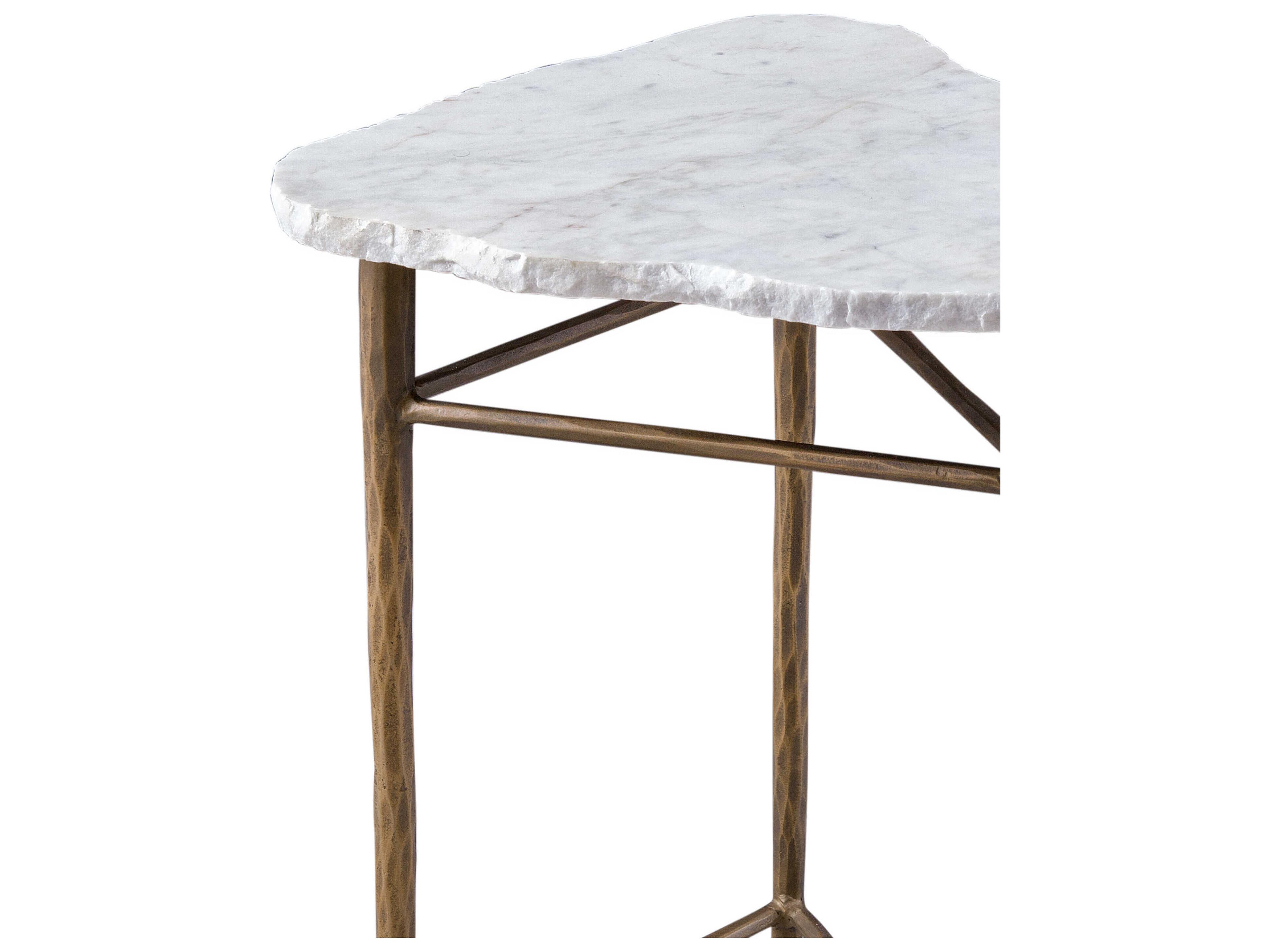 Bassett Mirror Brass Knapp Accent Table