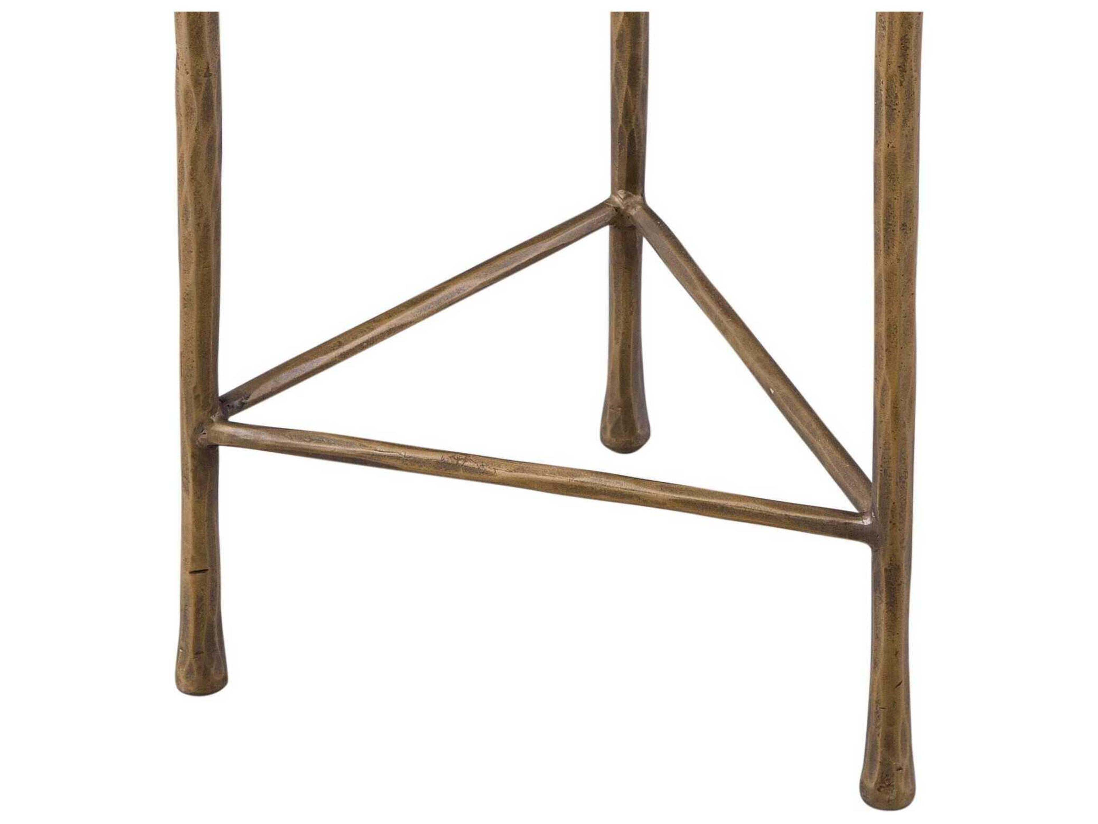 Bassett Mirror Brass Knapp Accent Table