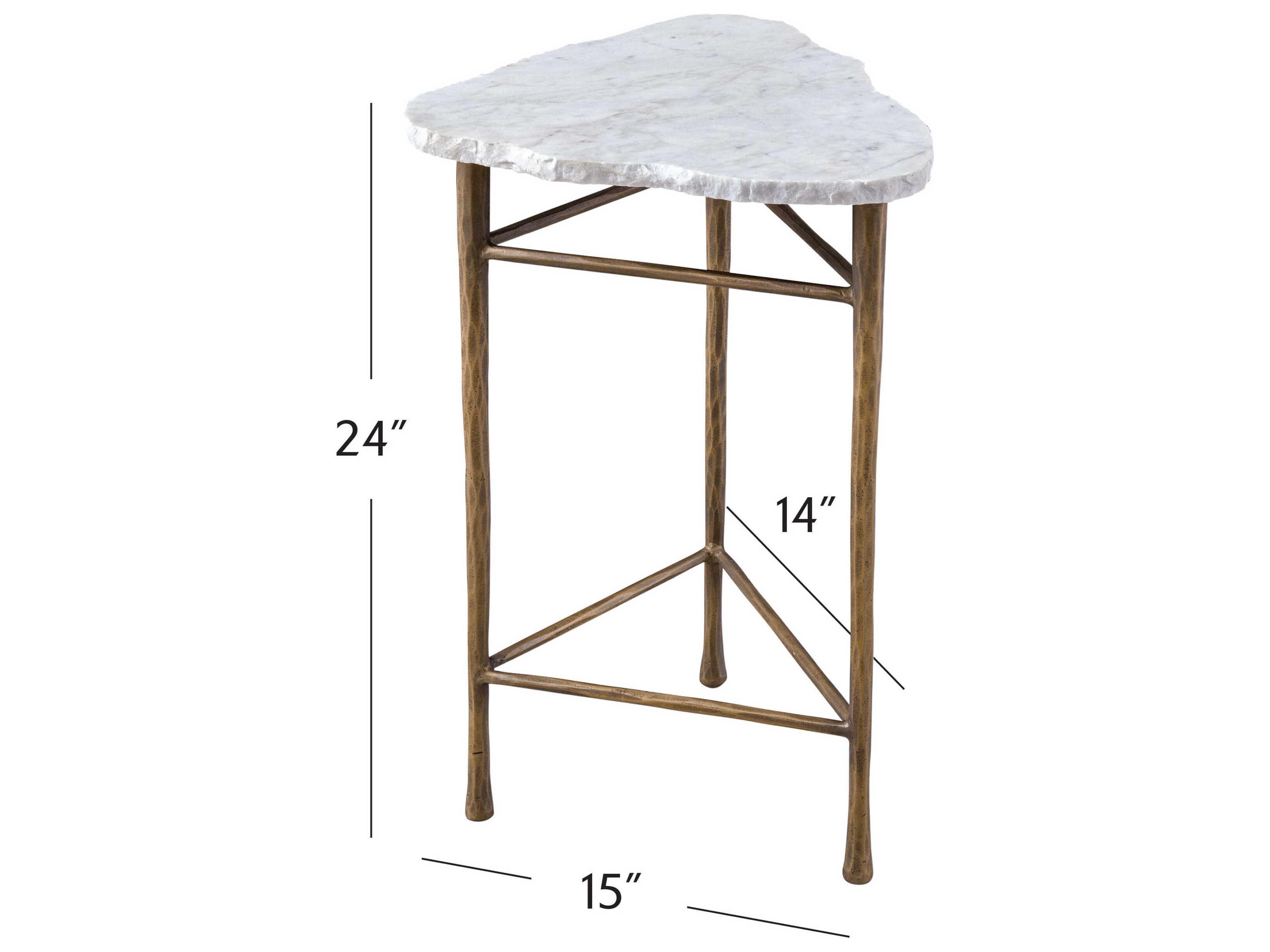 Bassett Mirror Brass Knapp Accent Table