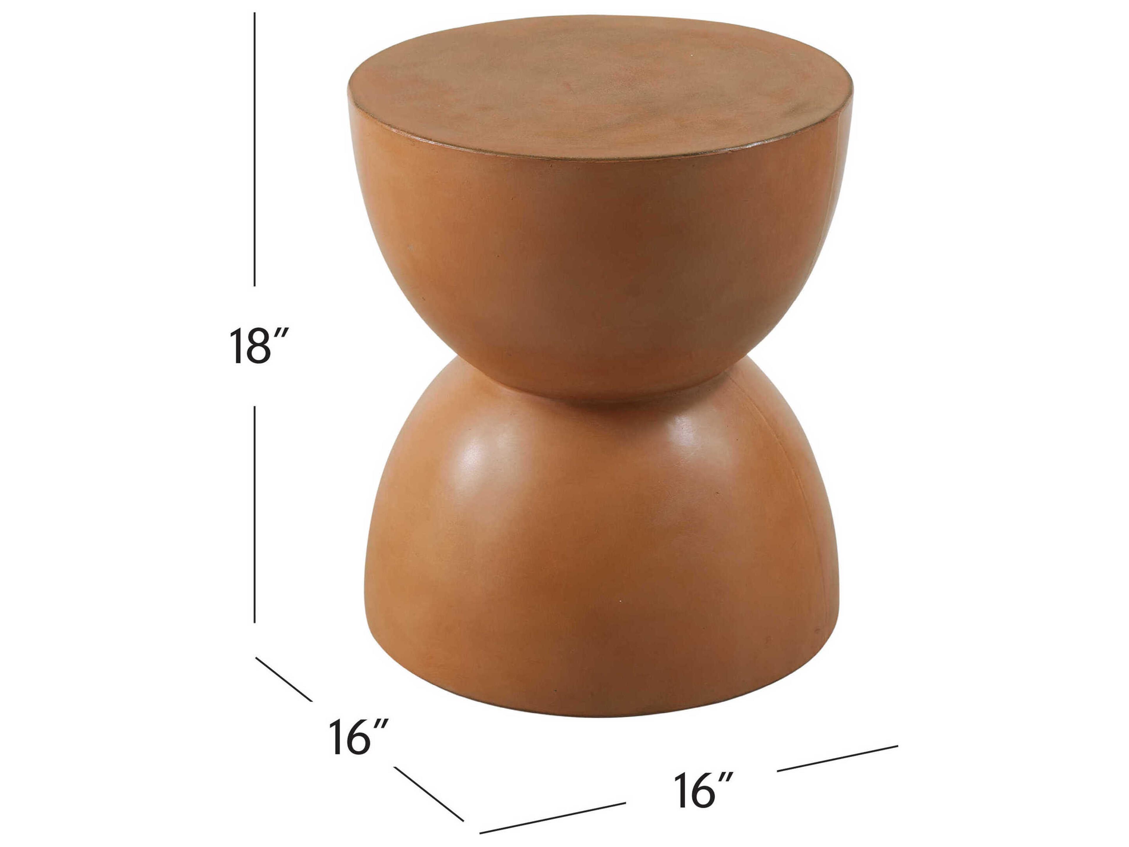 Bassett Mirror Alejandro Round Wood Orange End Table