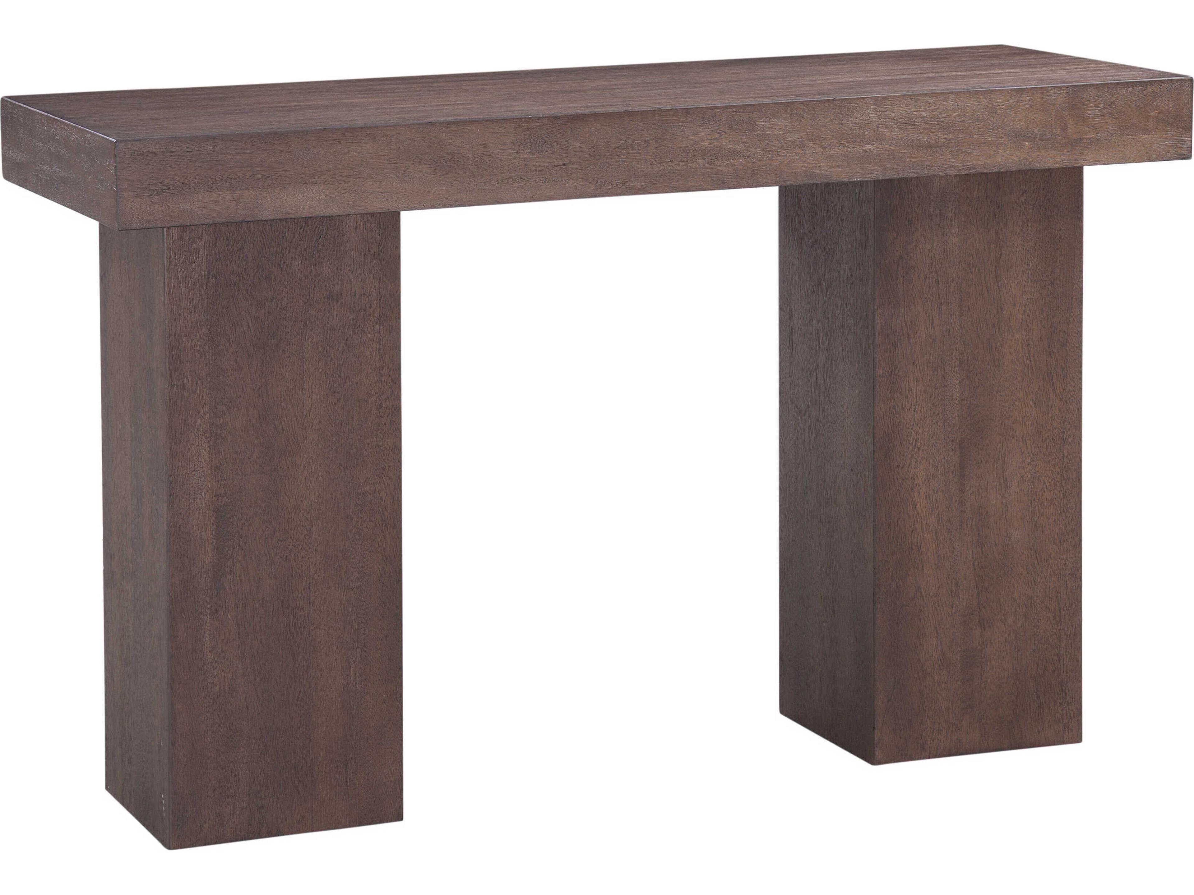 Padula Brown Rectangular Wood Console Table