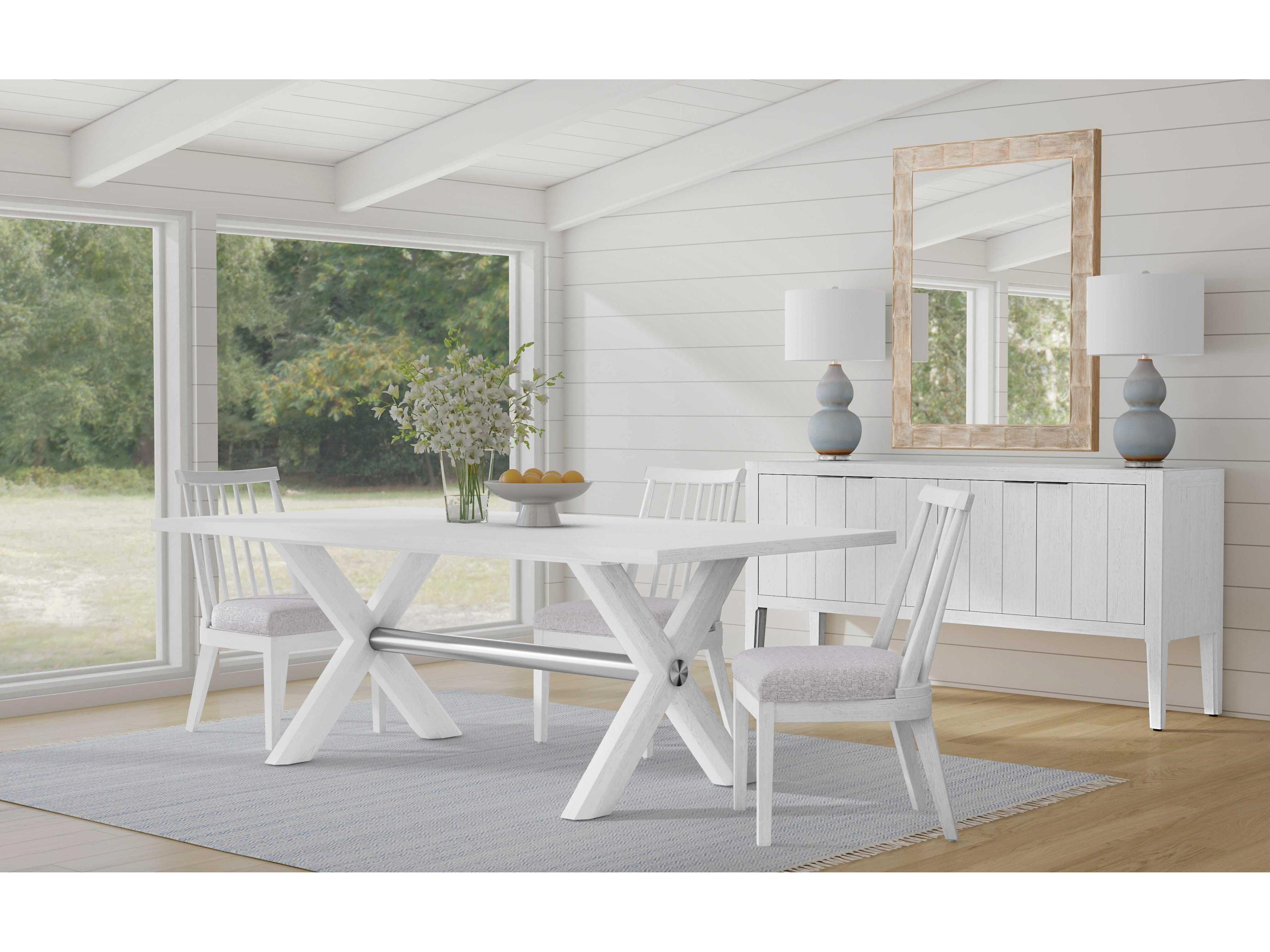 Bassett Mirror White Nadine Dining Chair Set of 2