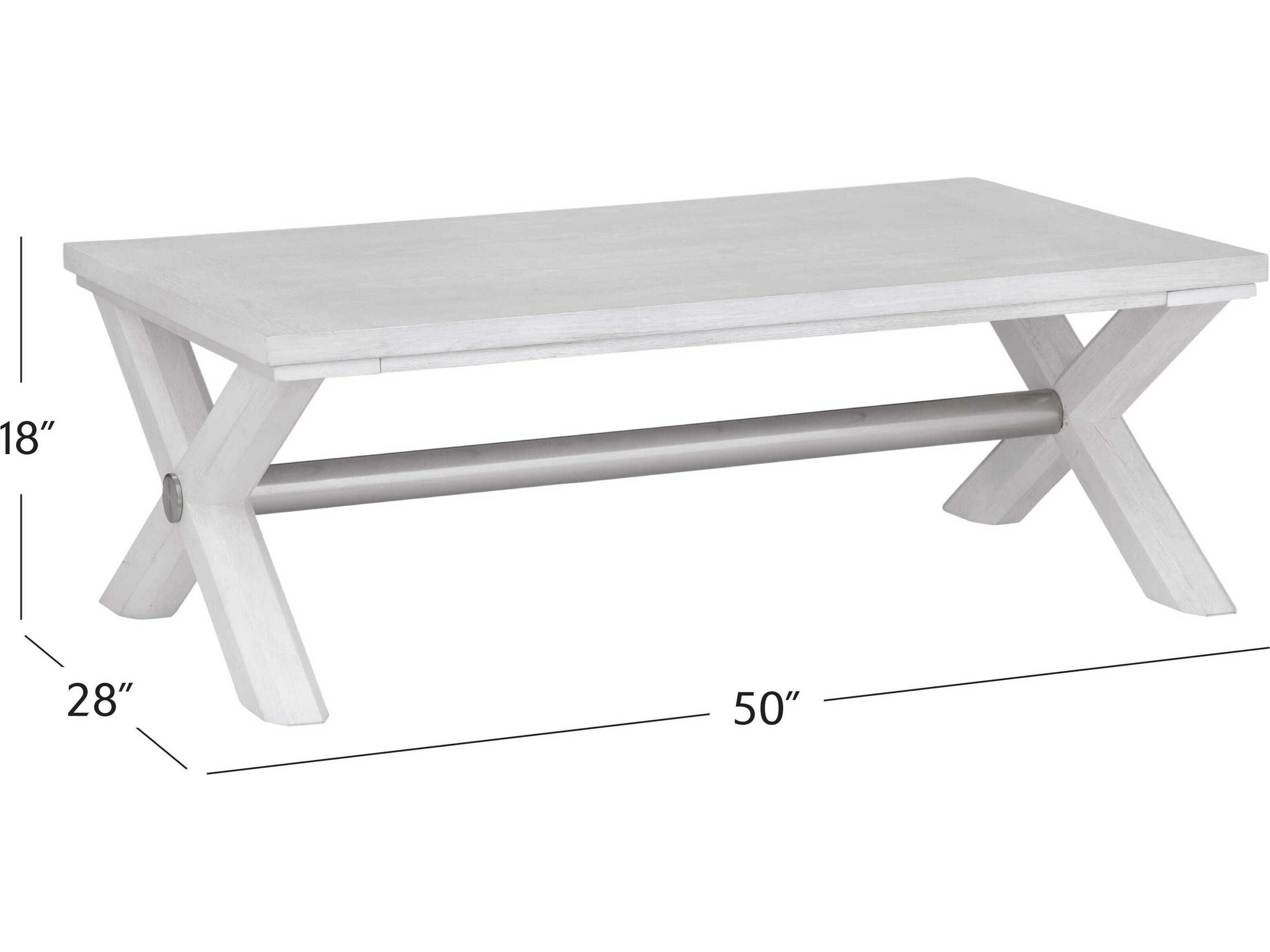 Bassett Mirror White Nadine Cocktail Table