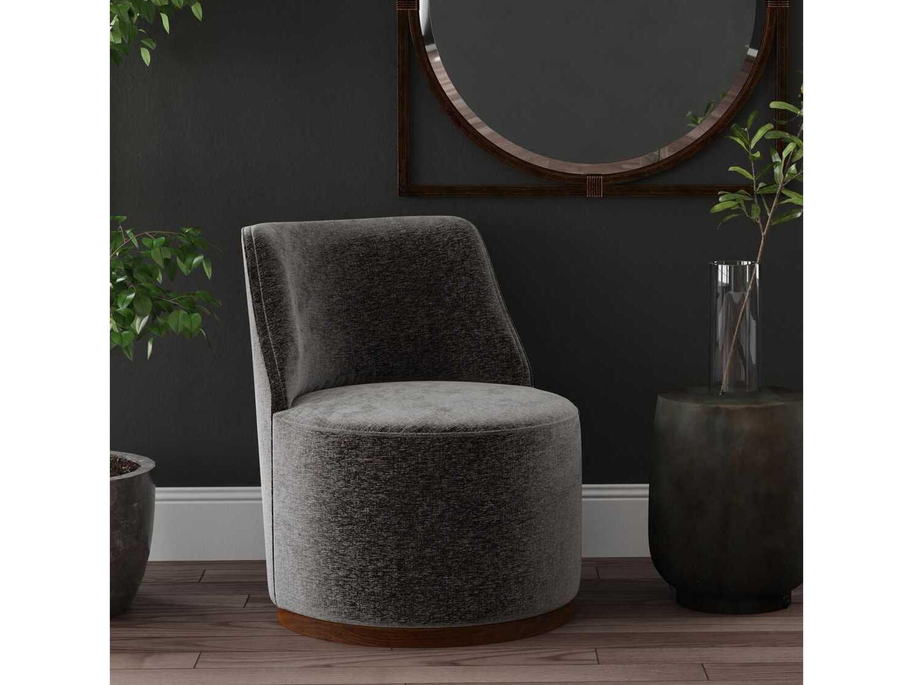 Bassett Mirror Burke Swivel Gray Accent Chair