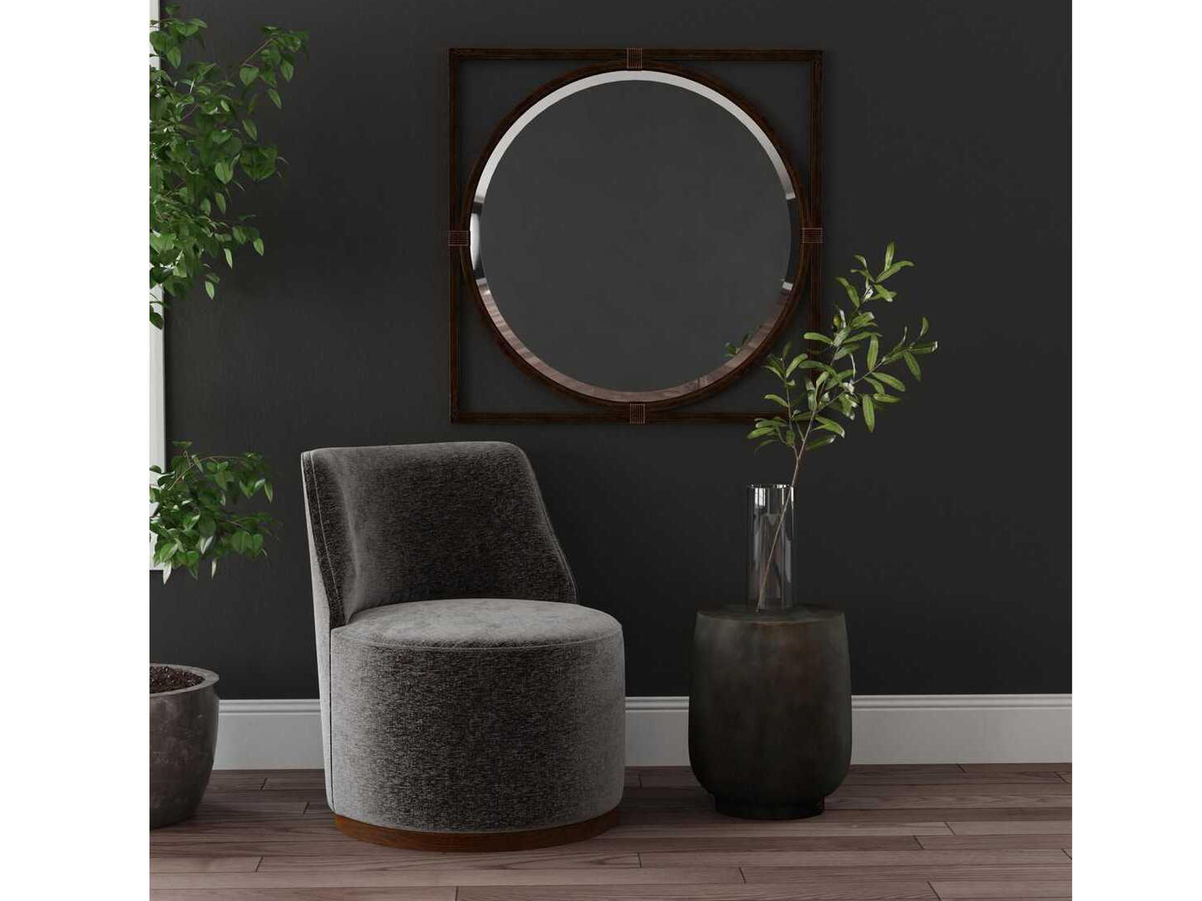Bassett Mirror Burke Swivel Gray Accent Chair