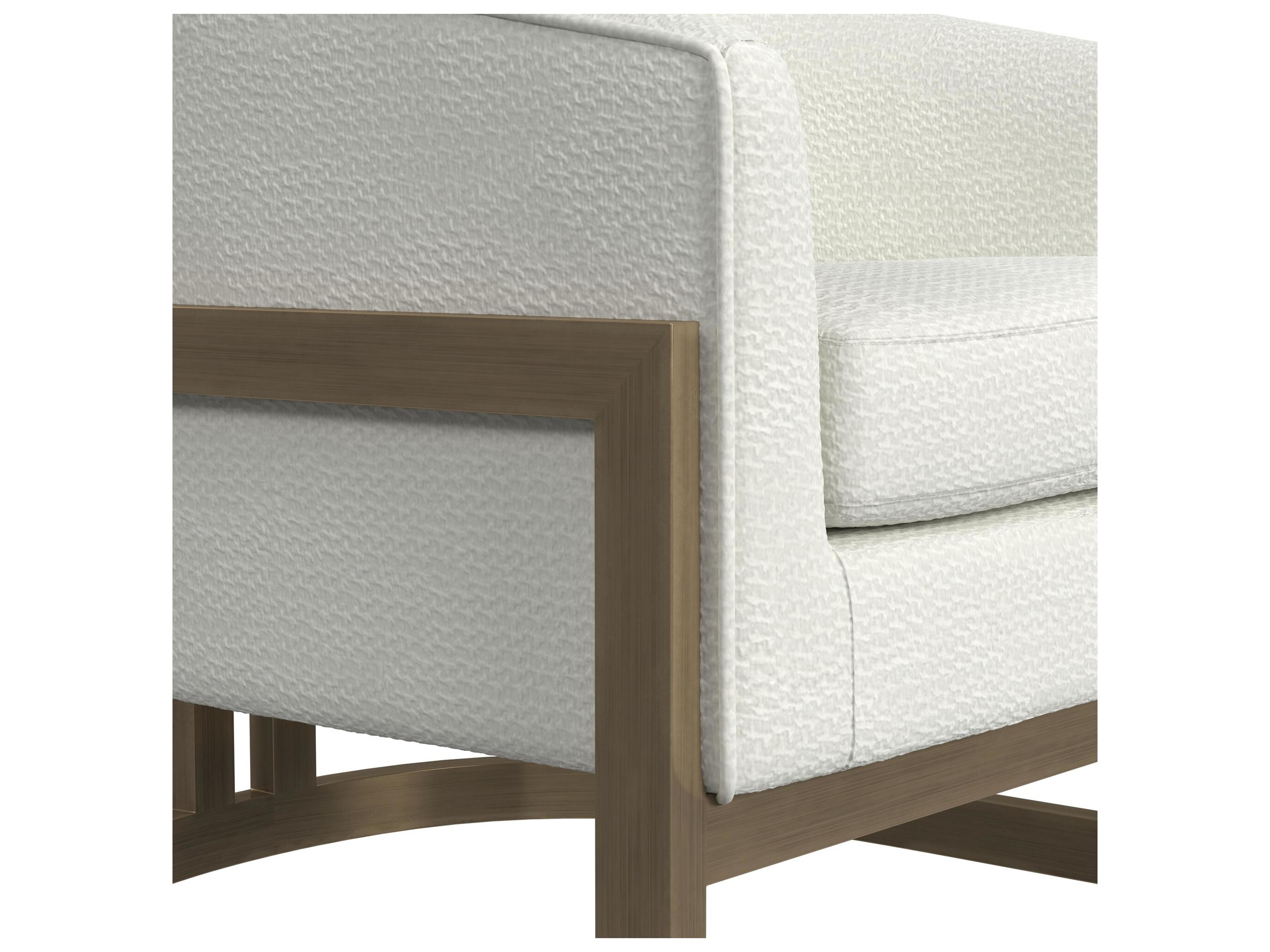 Bassett Mirror Neve White Fabric Accent Chair