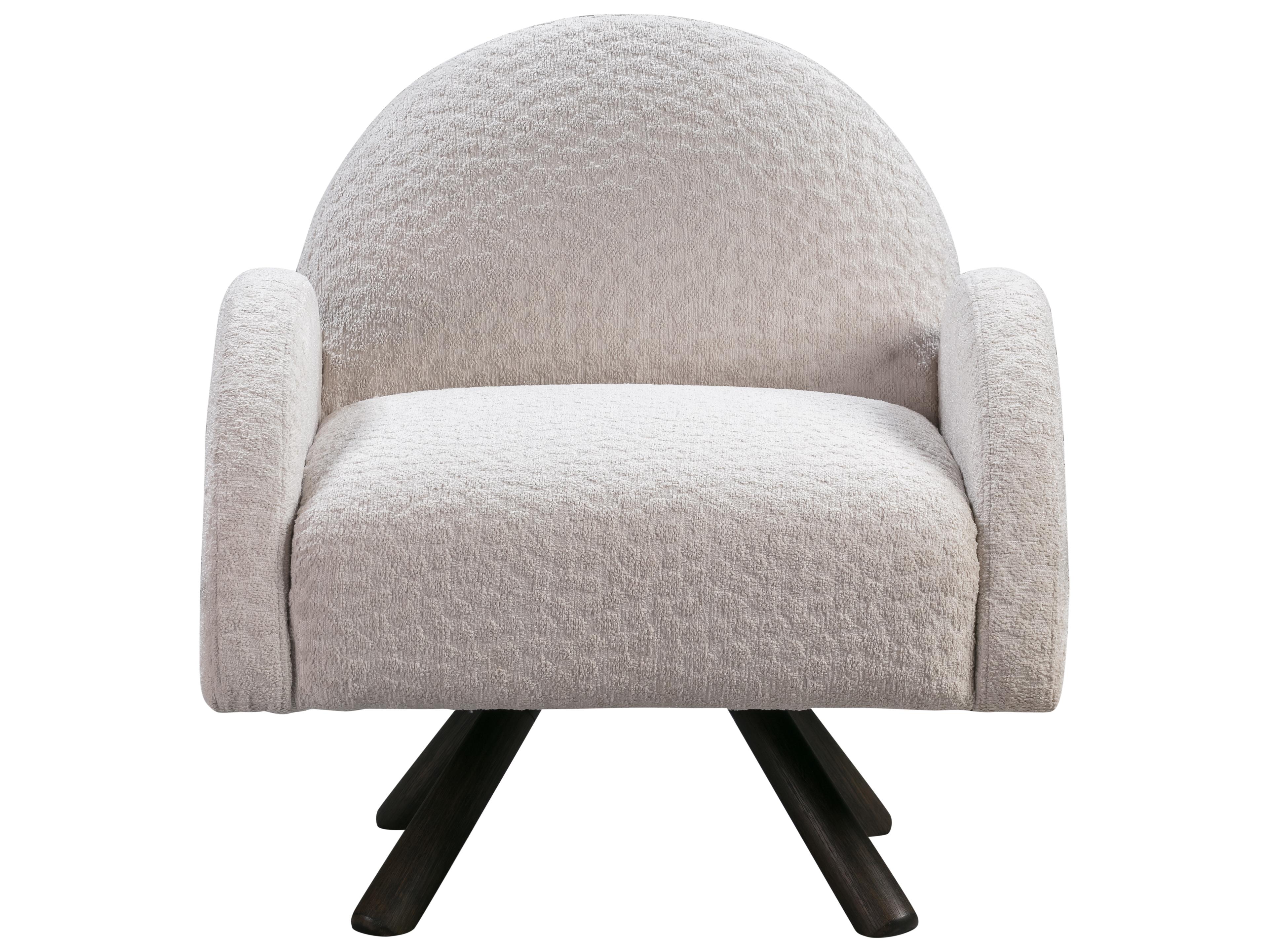 Myrtle White Fabric Accent Chair
