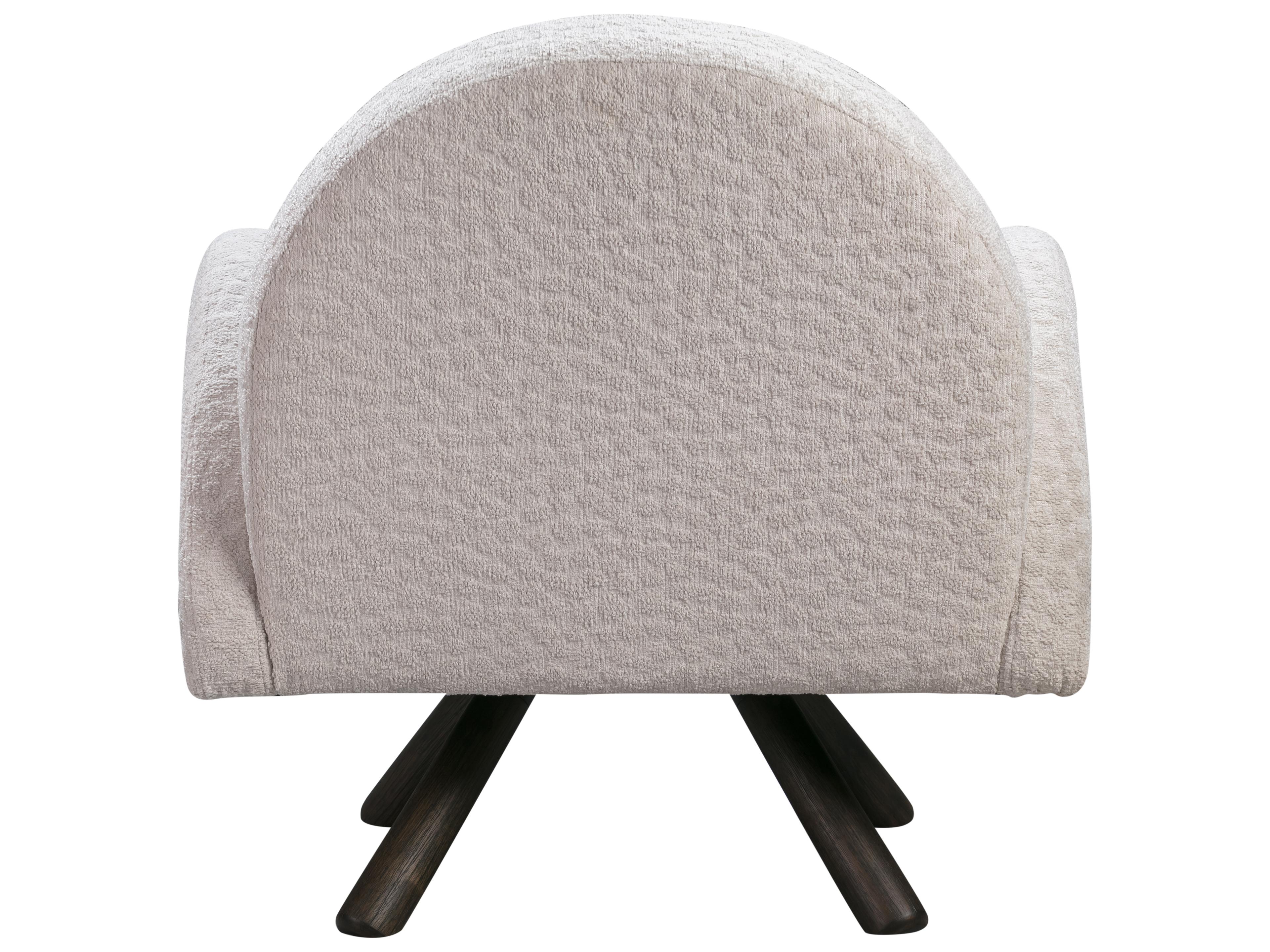 Bassett Mirror Myrtle White Fabric Accent Chair