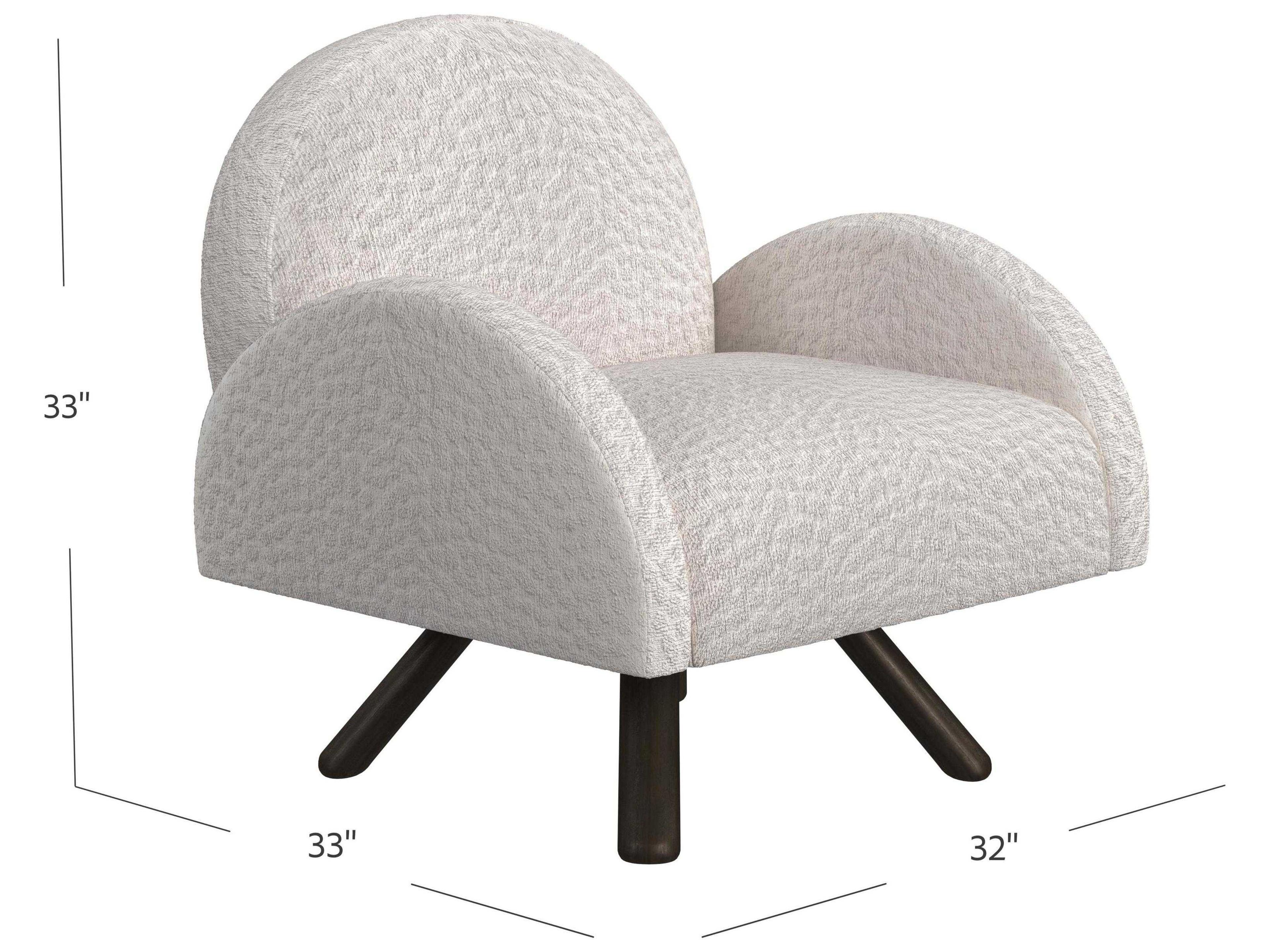 Bassett Mirror Myrtle White Fabric Accent Chair