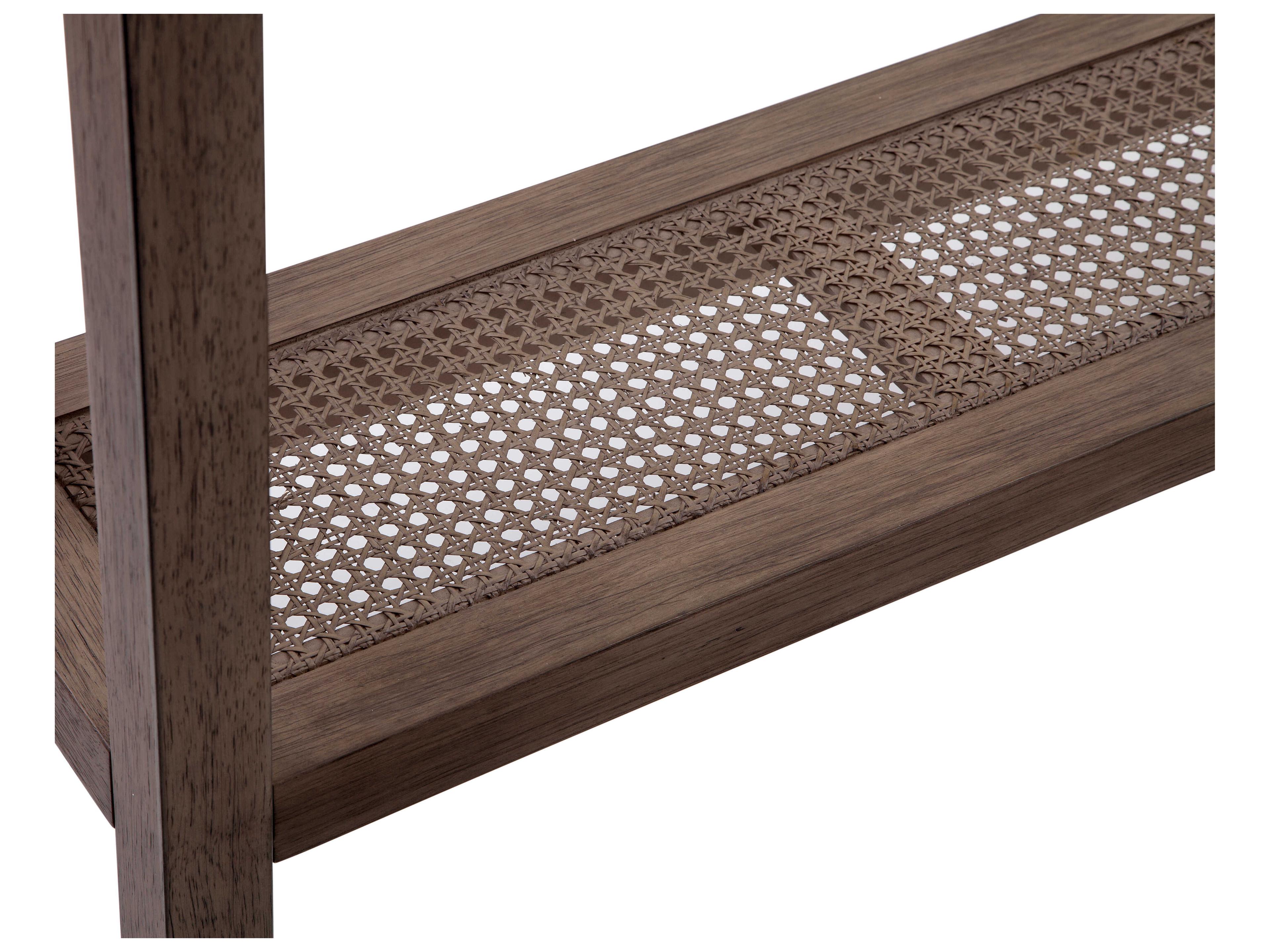 Bassett Mirror Calum Rectangular Glass Gray Console Table