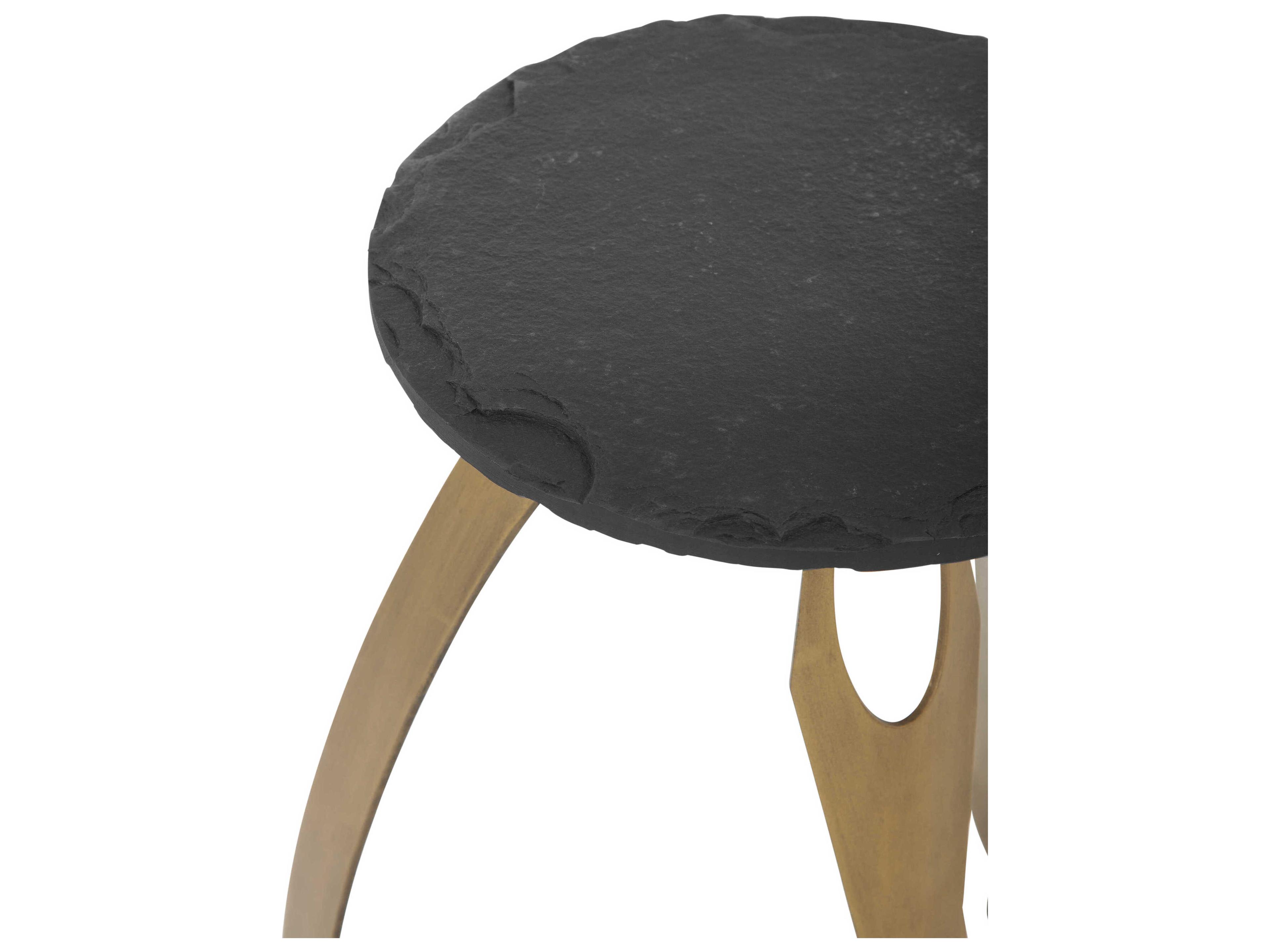 Bassett Mirror Vaughan Round Brass End Table