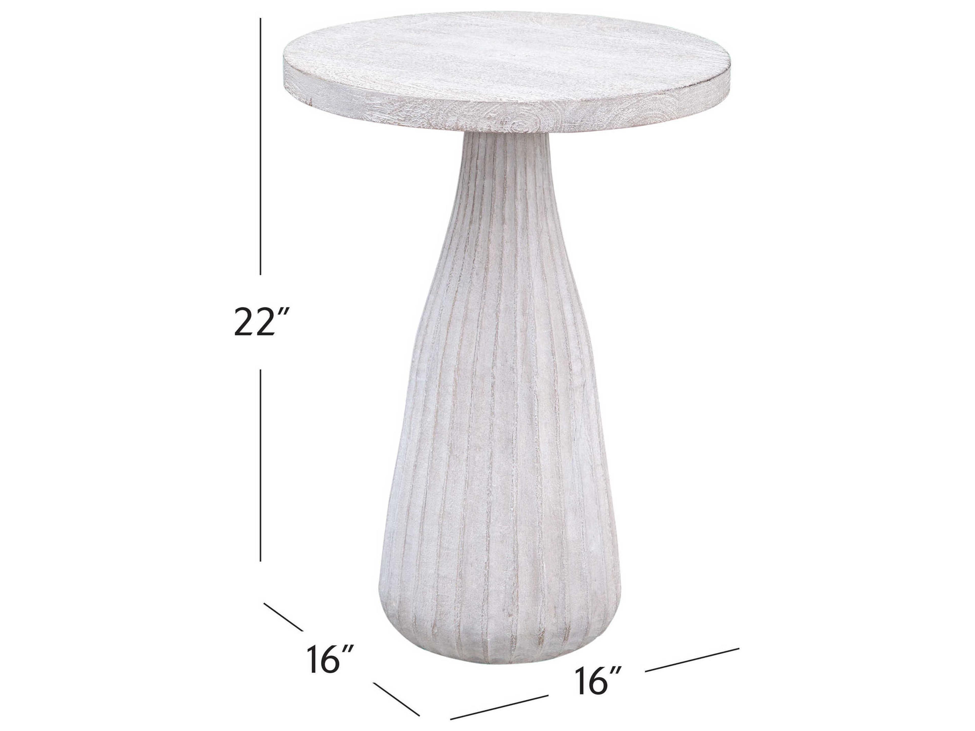 Bassett Mirror White Aimee Accent Table