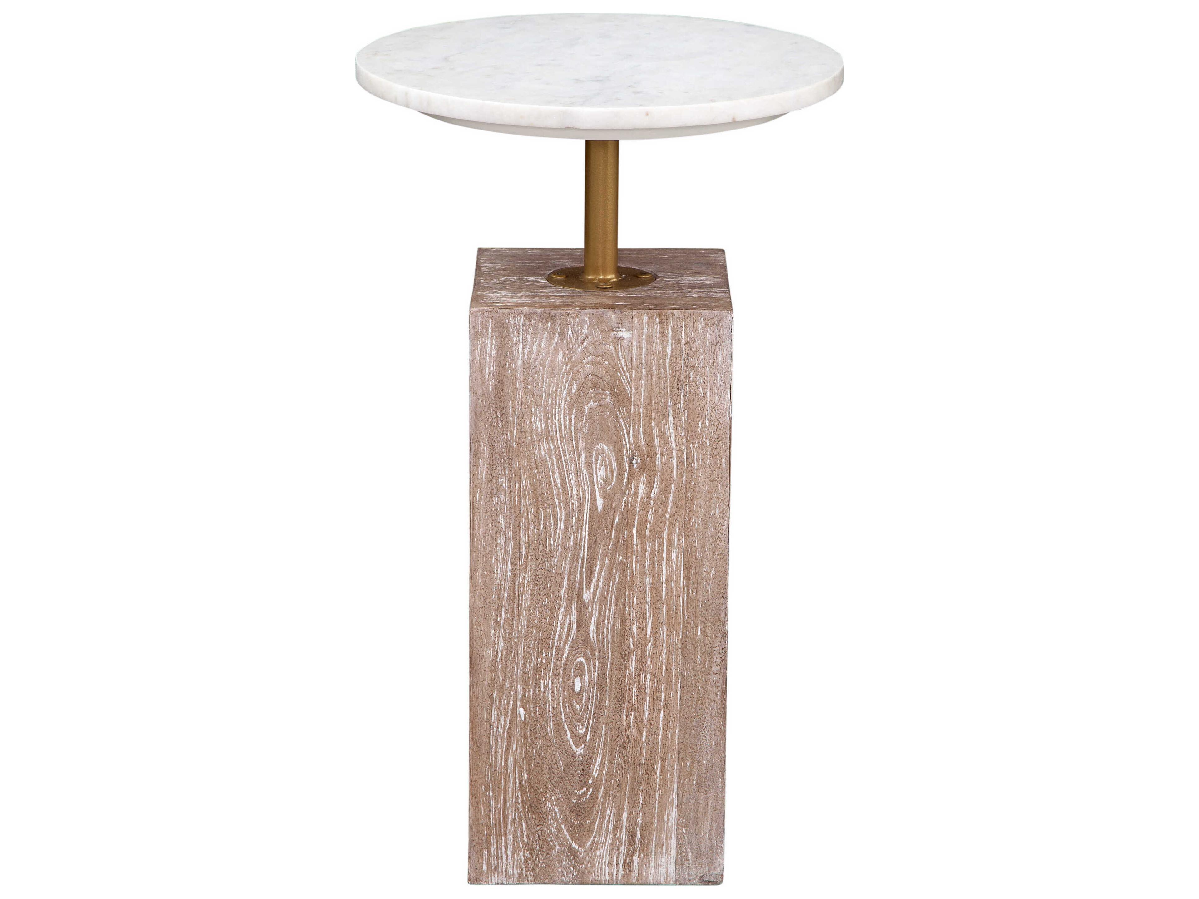 Bassett Mirror White Holt Accent Table