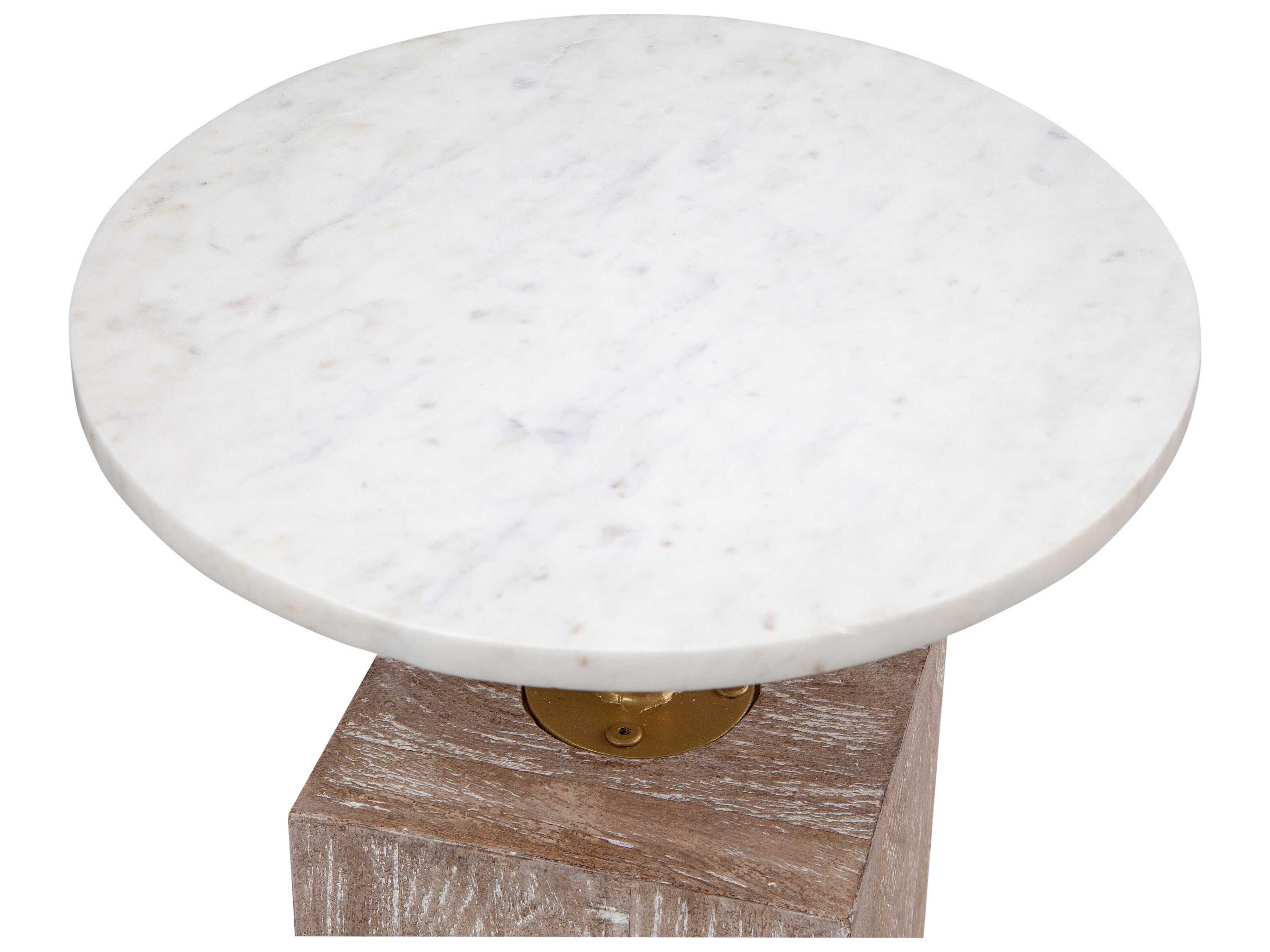 Bassett Mirror White Holt Accent Table