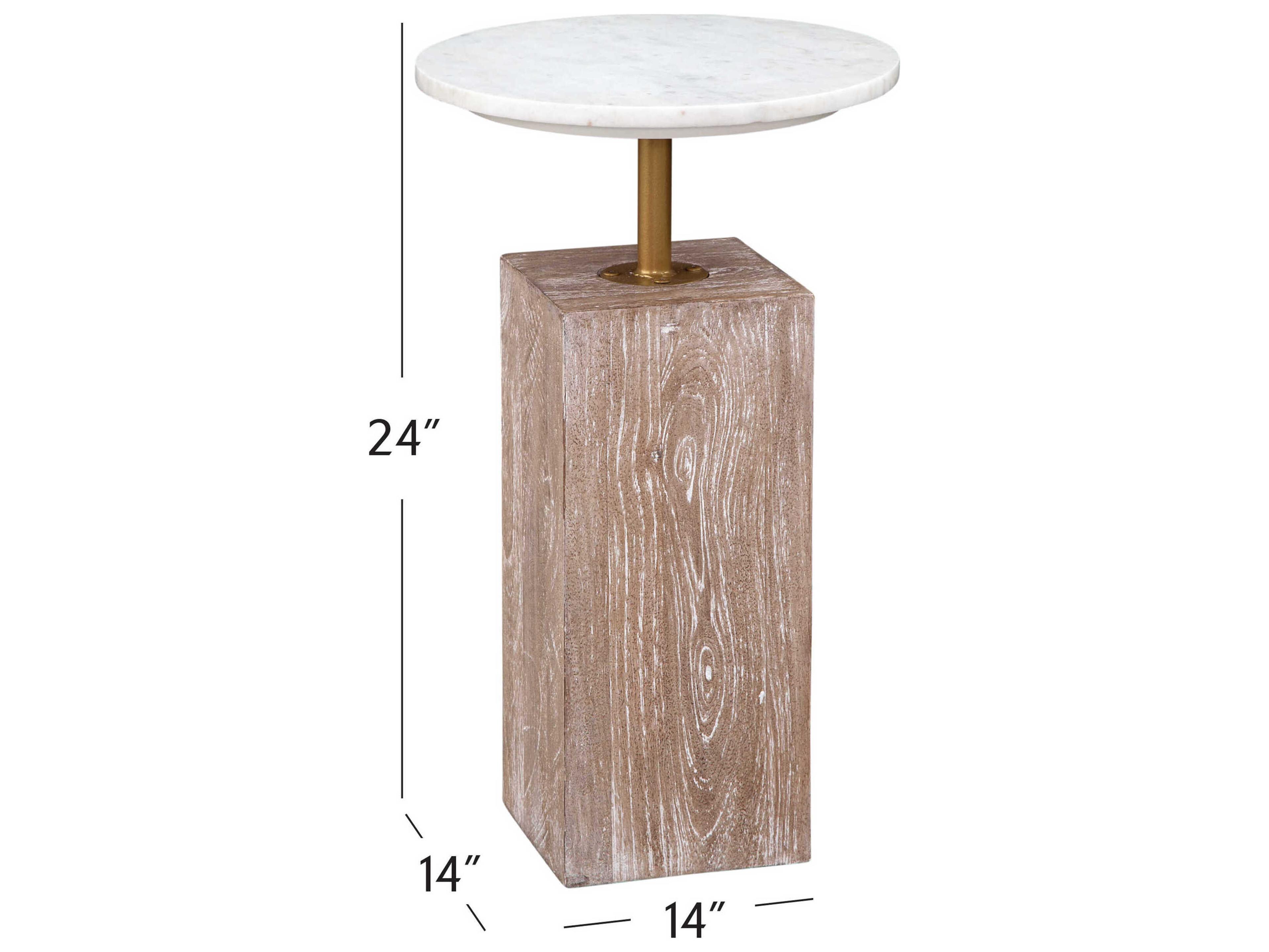Bassett Mirror White Holt Accent Table