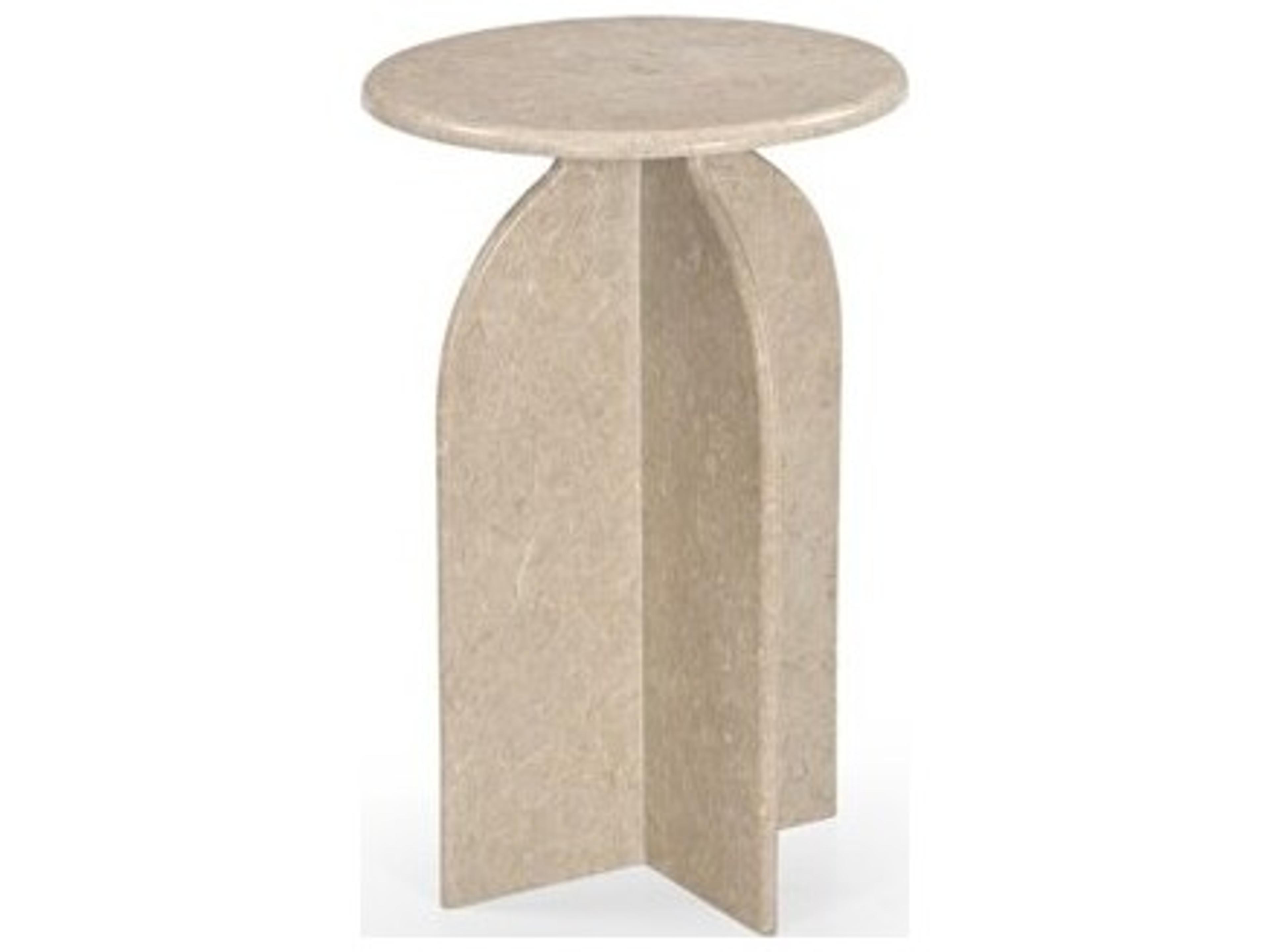 Abbey Round Marble End Table