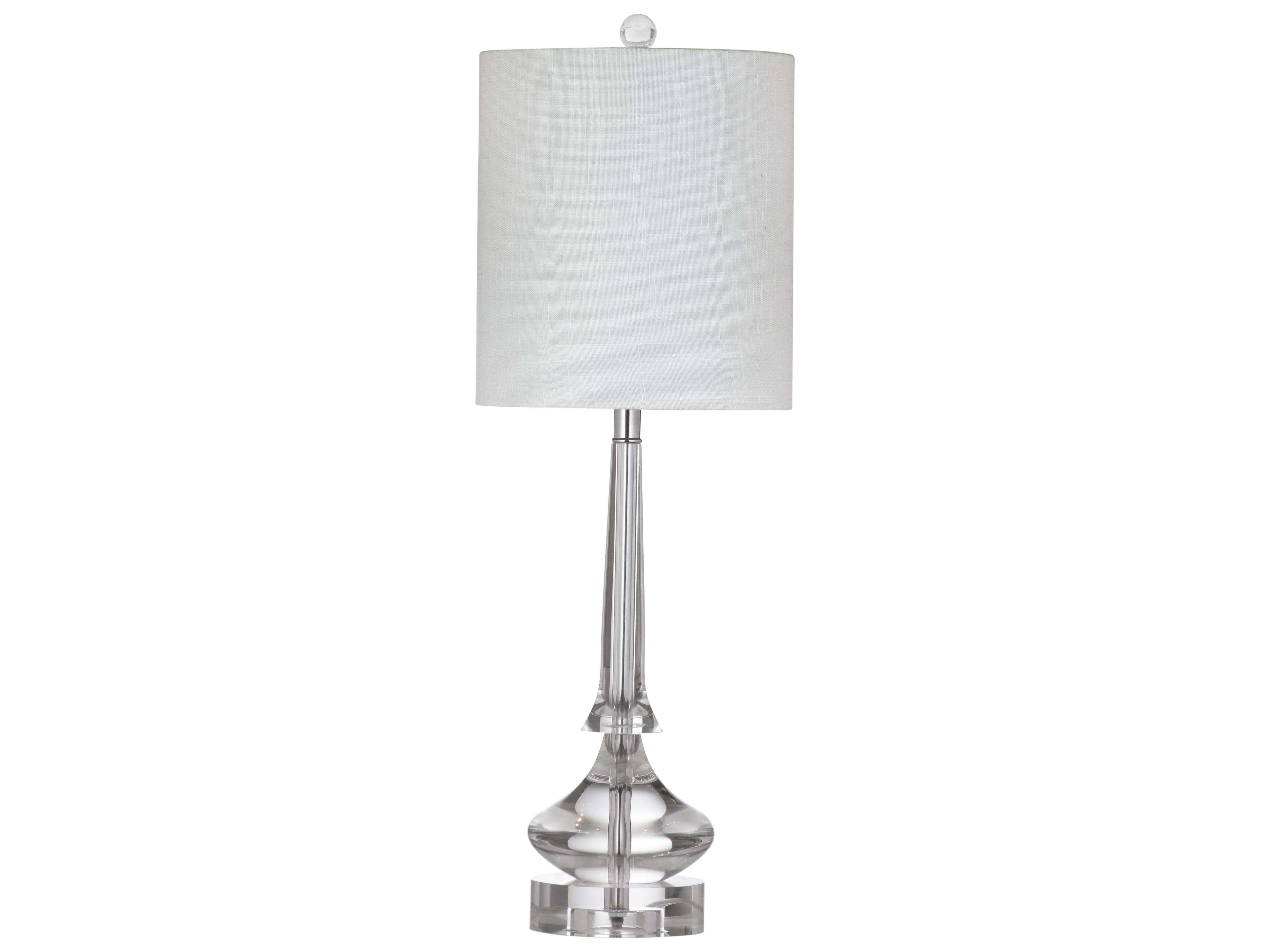 Bassett Mirror Rivoli Clear Gray Table Lamp