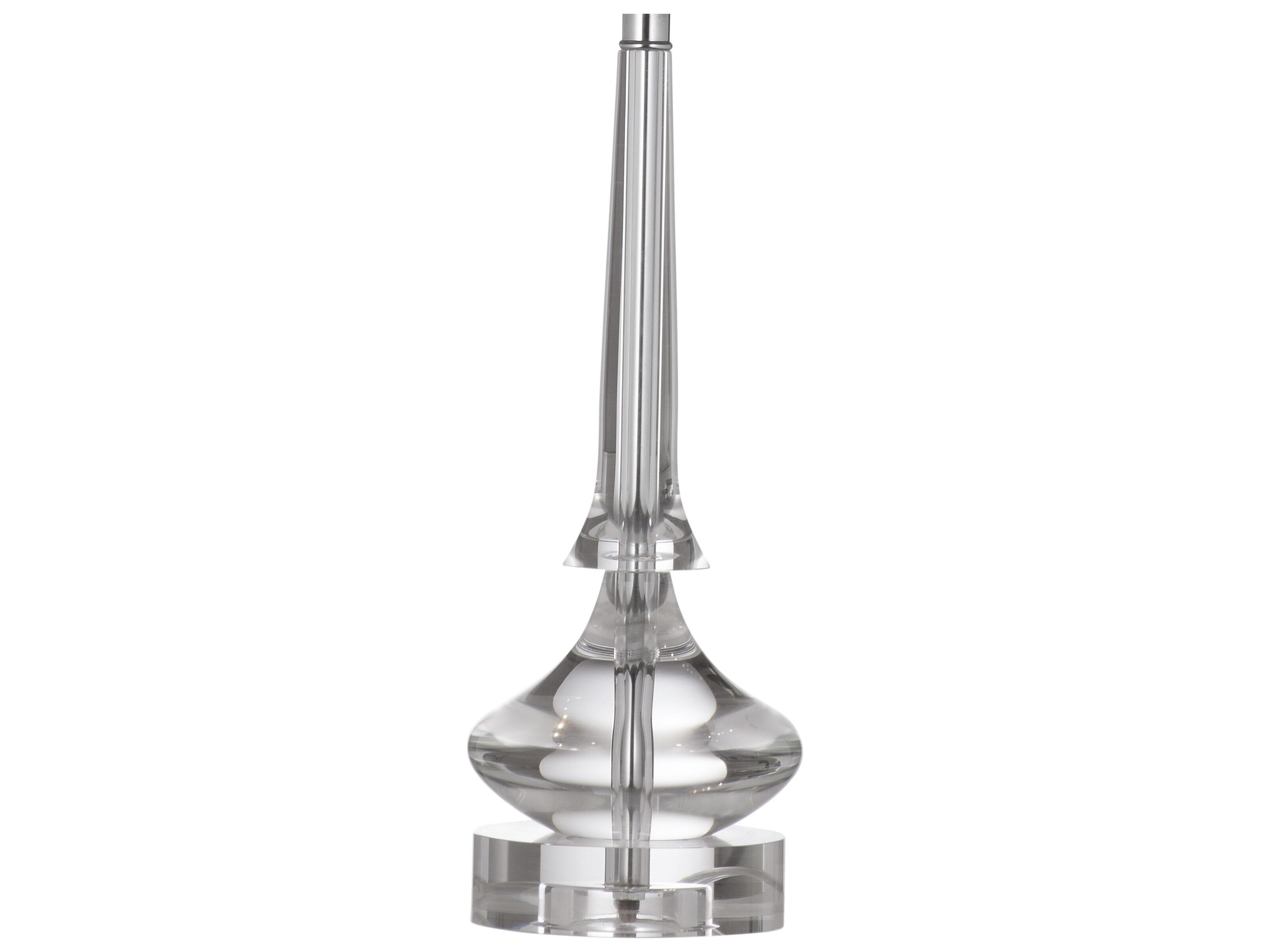 Bassett Mirror Rivoli Clear Gray Table Lamp