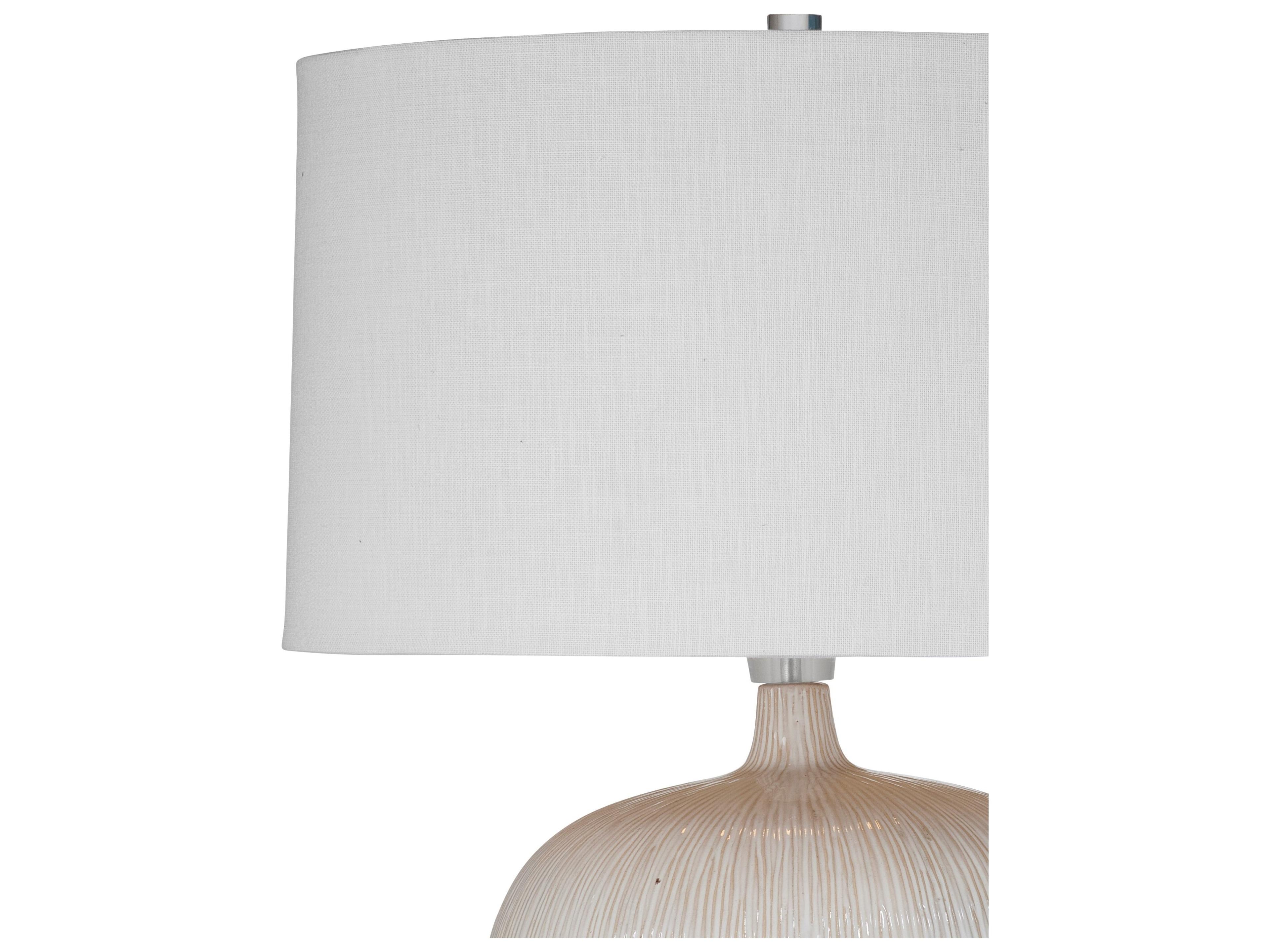 Bassett Mirror Arcadia Beige Gray Table Lamp