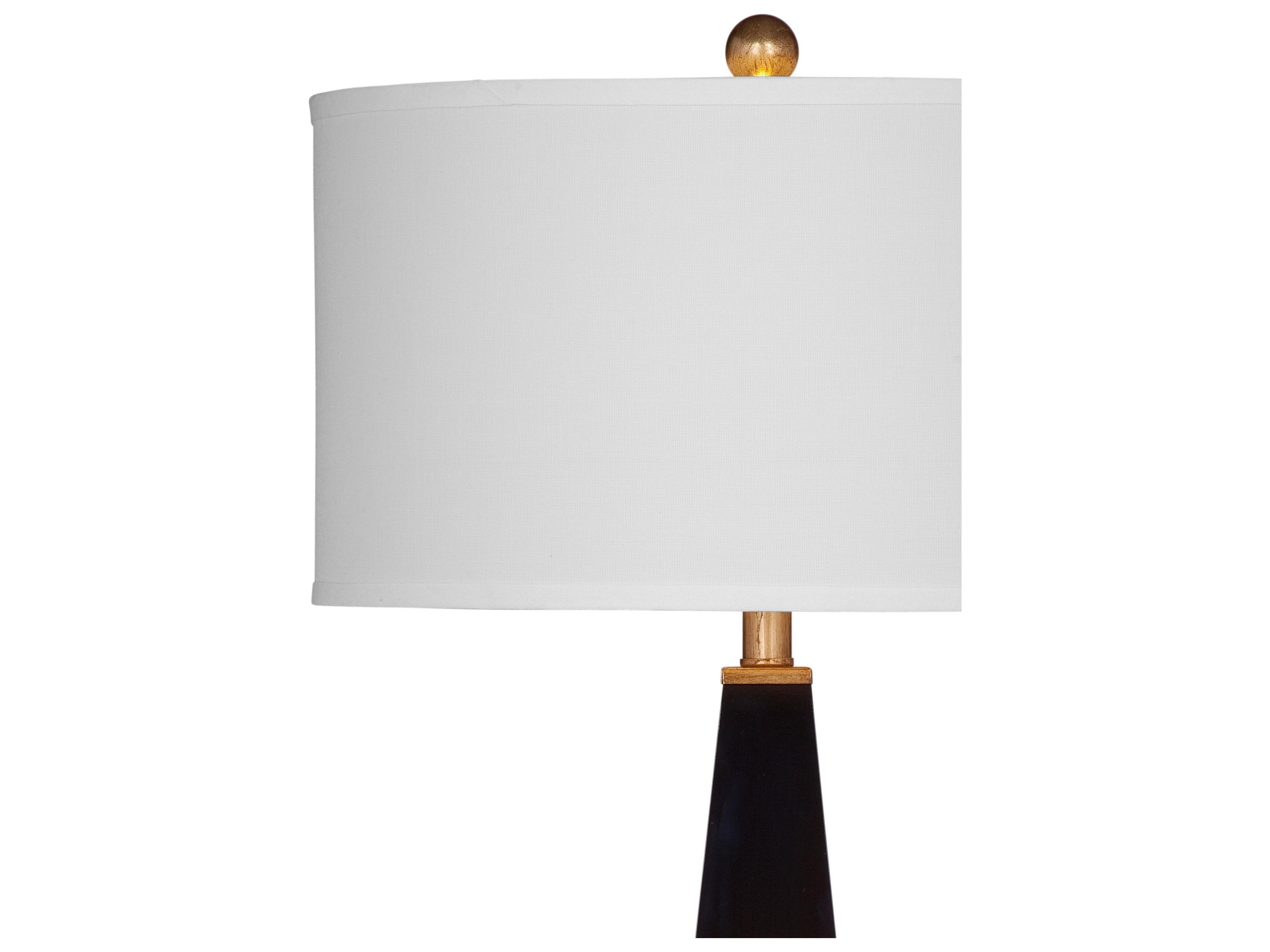 Bassett Mirror Elle Glossy Black Table Lamp