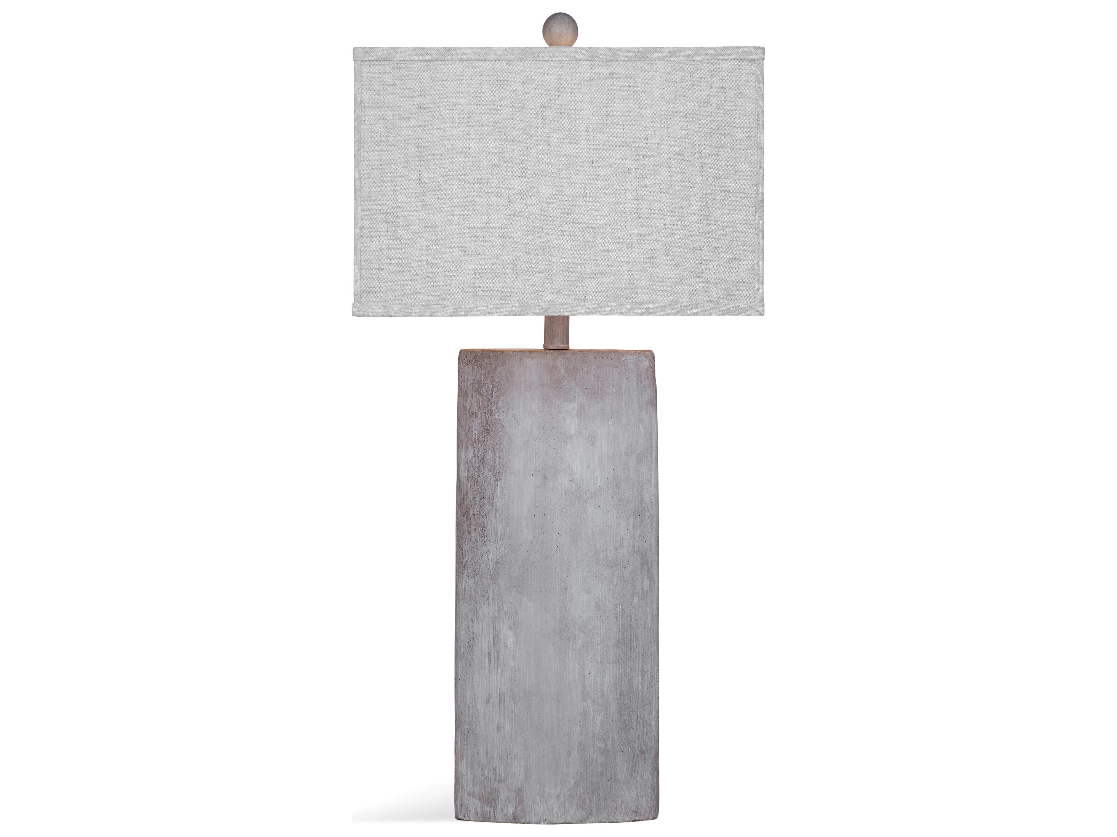 Bassett Mirror Belgian Luxe Jonas Cement Gray Table Lamp