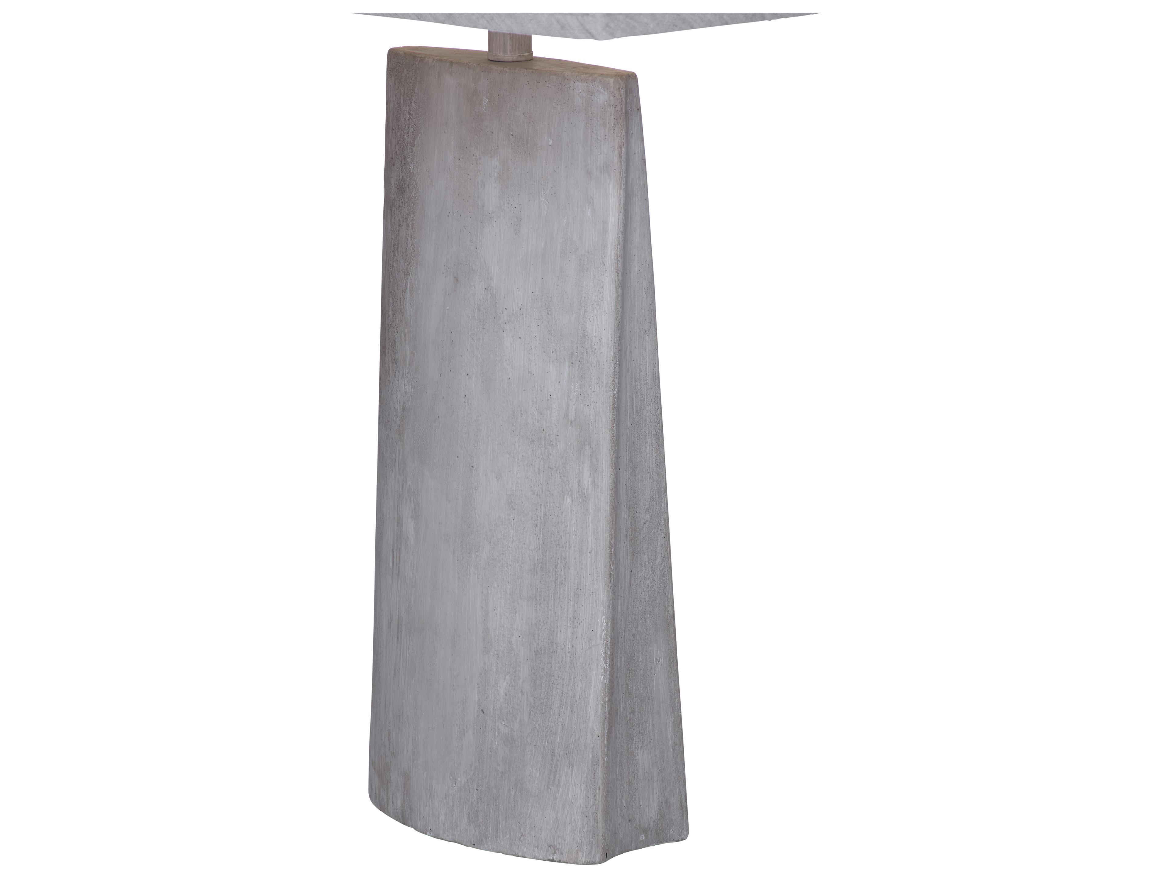 Bassett Mirror Belgian Luxe Jonas Cement Gray Table Lamp