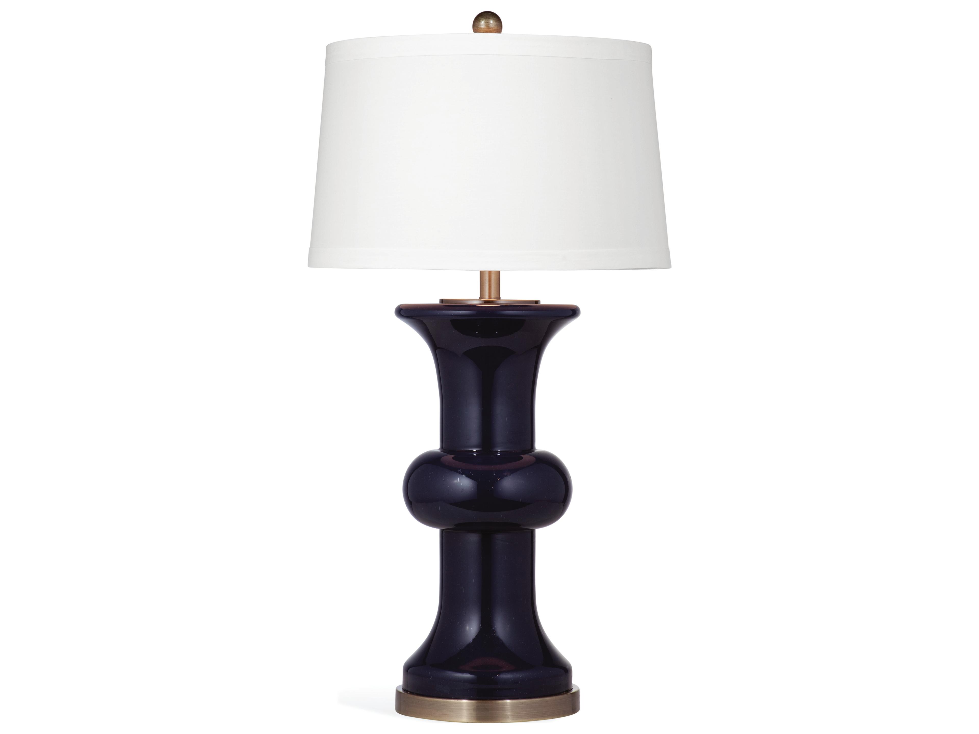 Vince Navy Blue Glass Table Lamp