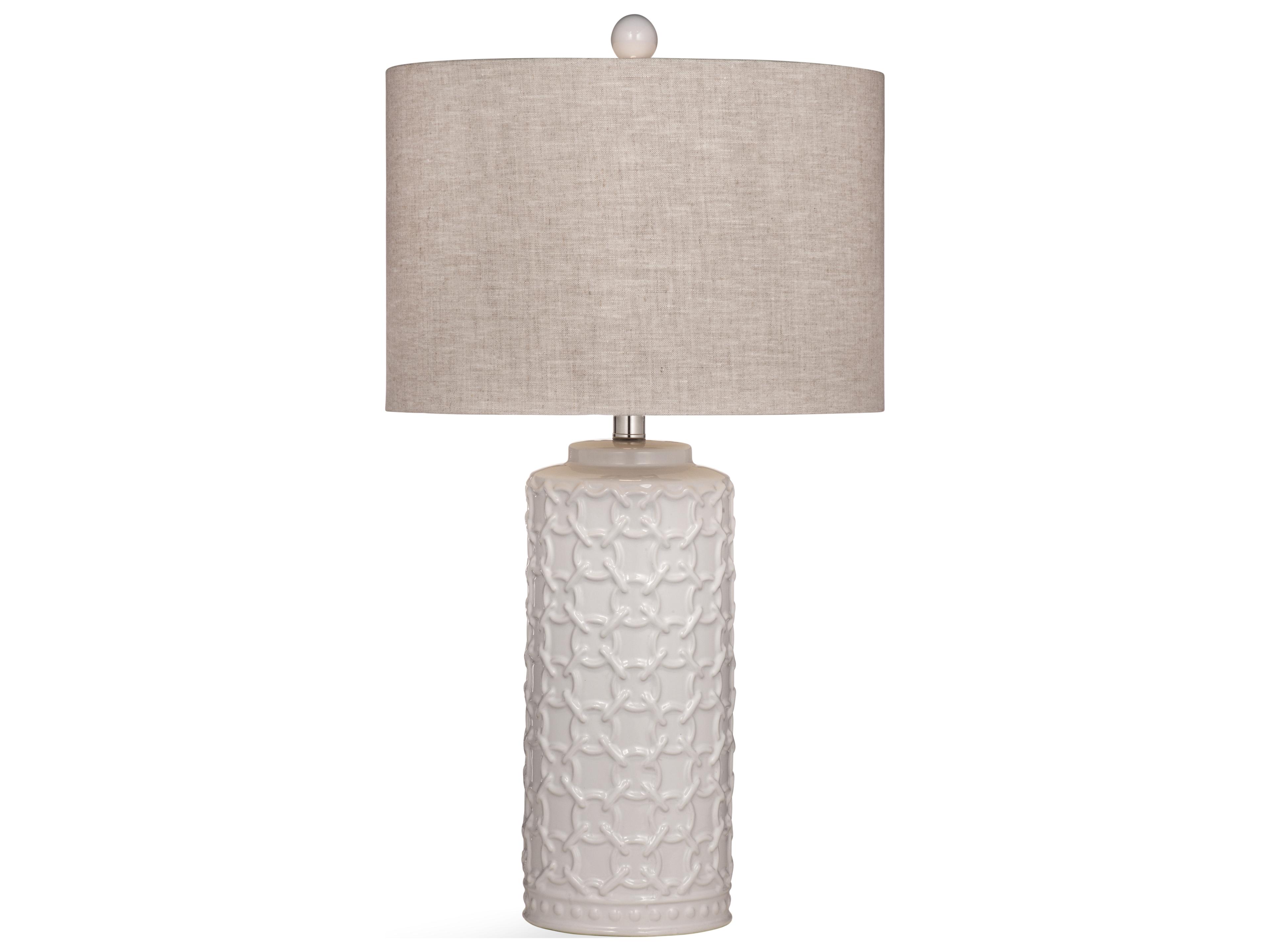 Bassett Mirror Marina White Table Lamp