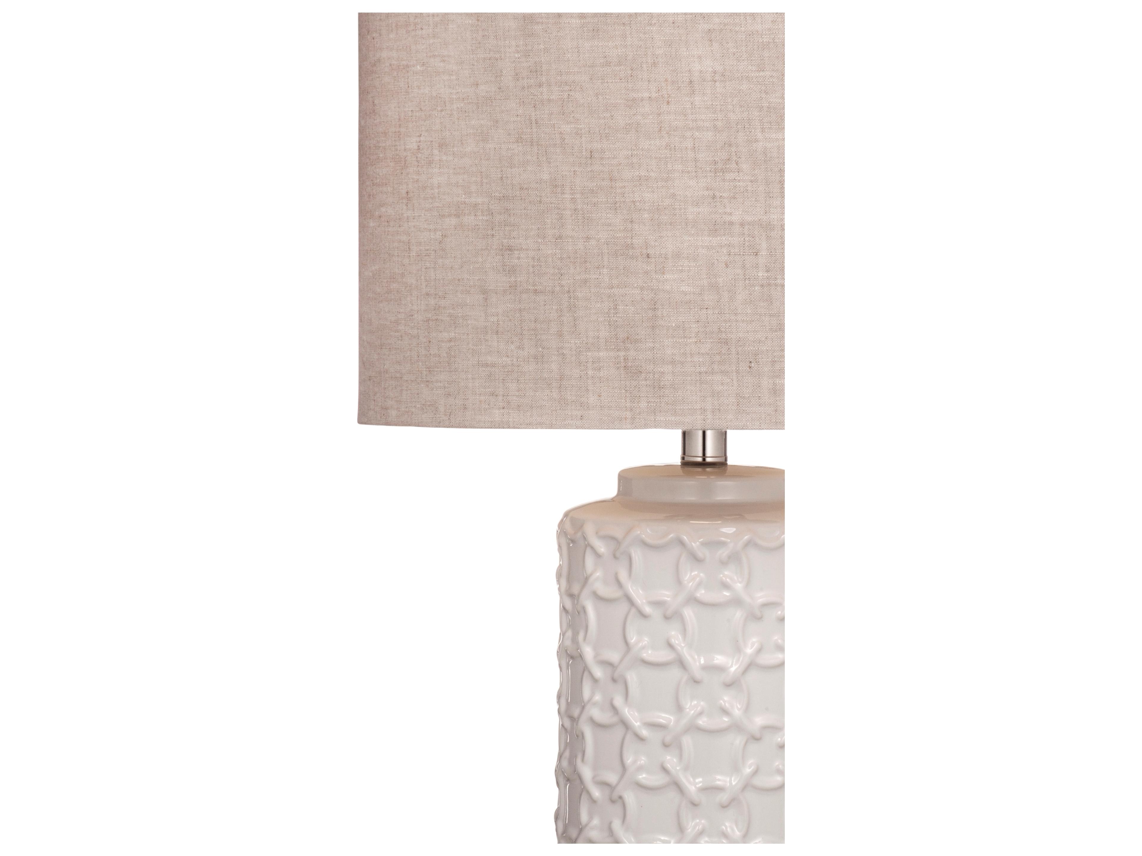Bassett Mirror Marina White Table Lamp