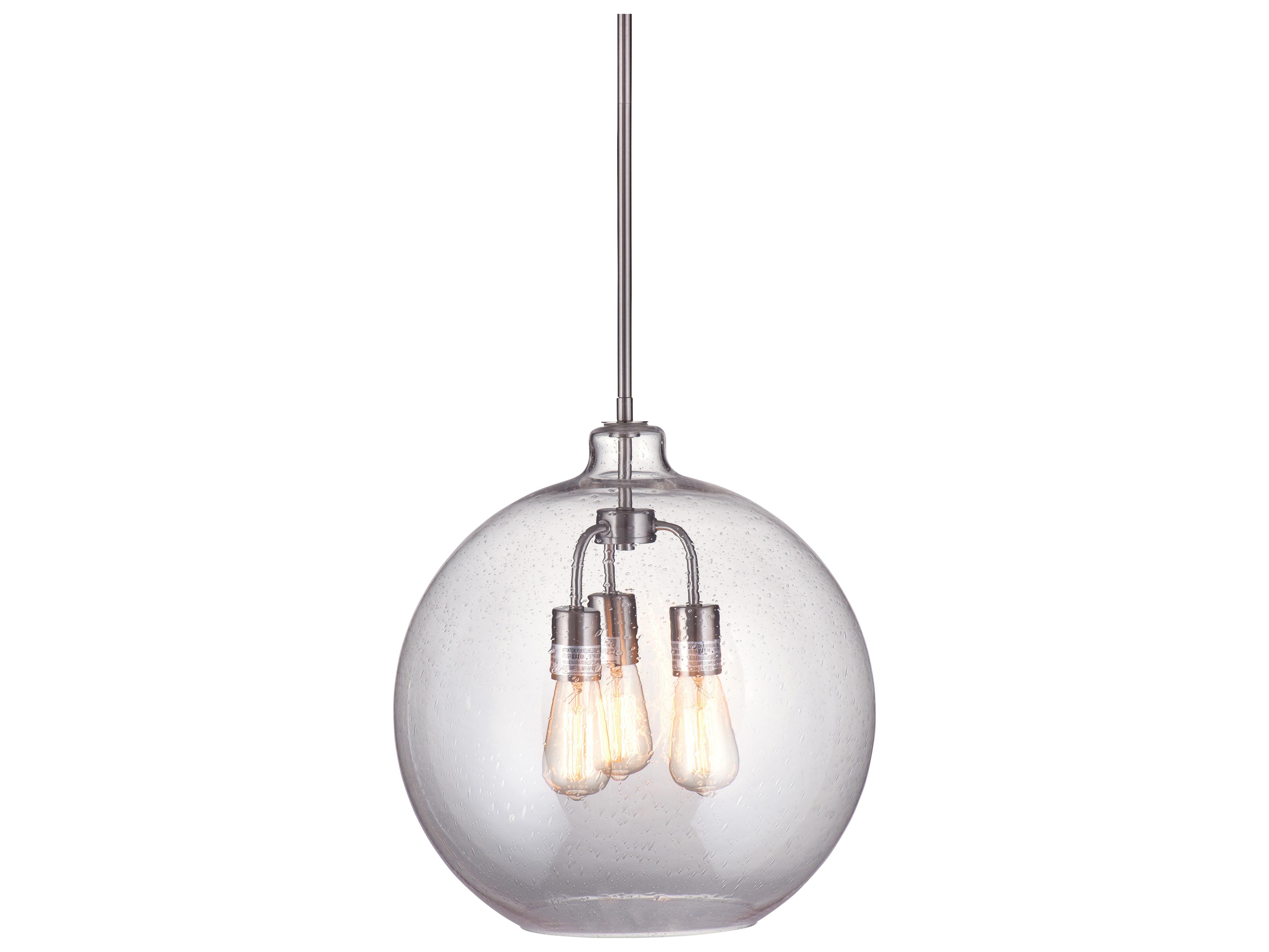 Brushed Nickel Globe Pendant